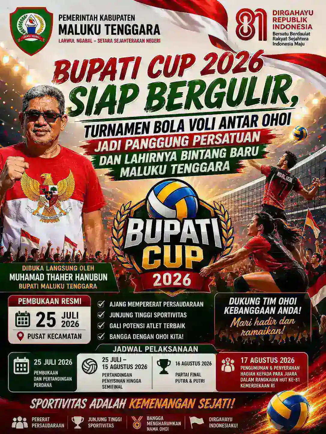 Bupati Cup 2026 Siap Bergulir, Turnamen Bola Voli Antar Ohoi Jadi Panggung Persatuan dan Lahirnya Bintang Baru Maluku Tenggara