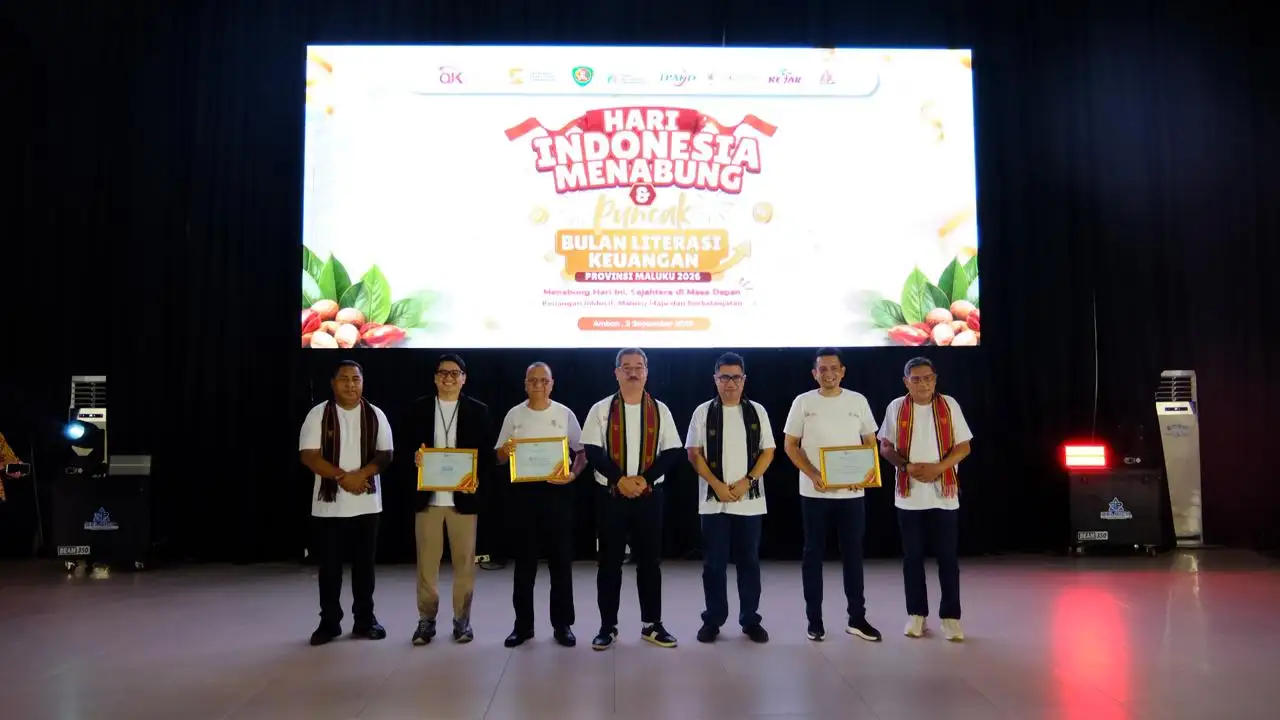 KANTOR OJK MALUKU GELAR HARI INDONESIA MENABUNG DAN PUNCAK BULAN LITERASI KEUANGAN 2026 DORONG KEUANGAN INKLUSIF UNTUK MALUKU YANG MAJU DAN BERKELANJUTAN