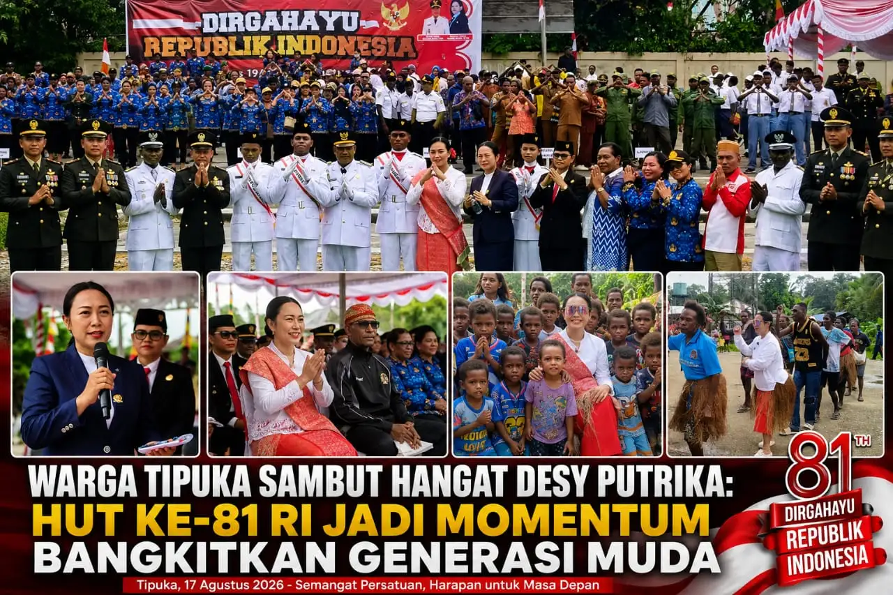 WARGA TIPUKA SAMBUT HANGAT DESY PUTRIKA: HUT KE-81 RI JADI MOMENTUM BANGKITKAN GENERASI MUDA