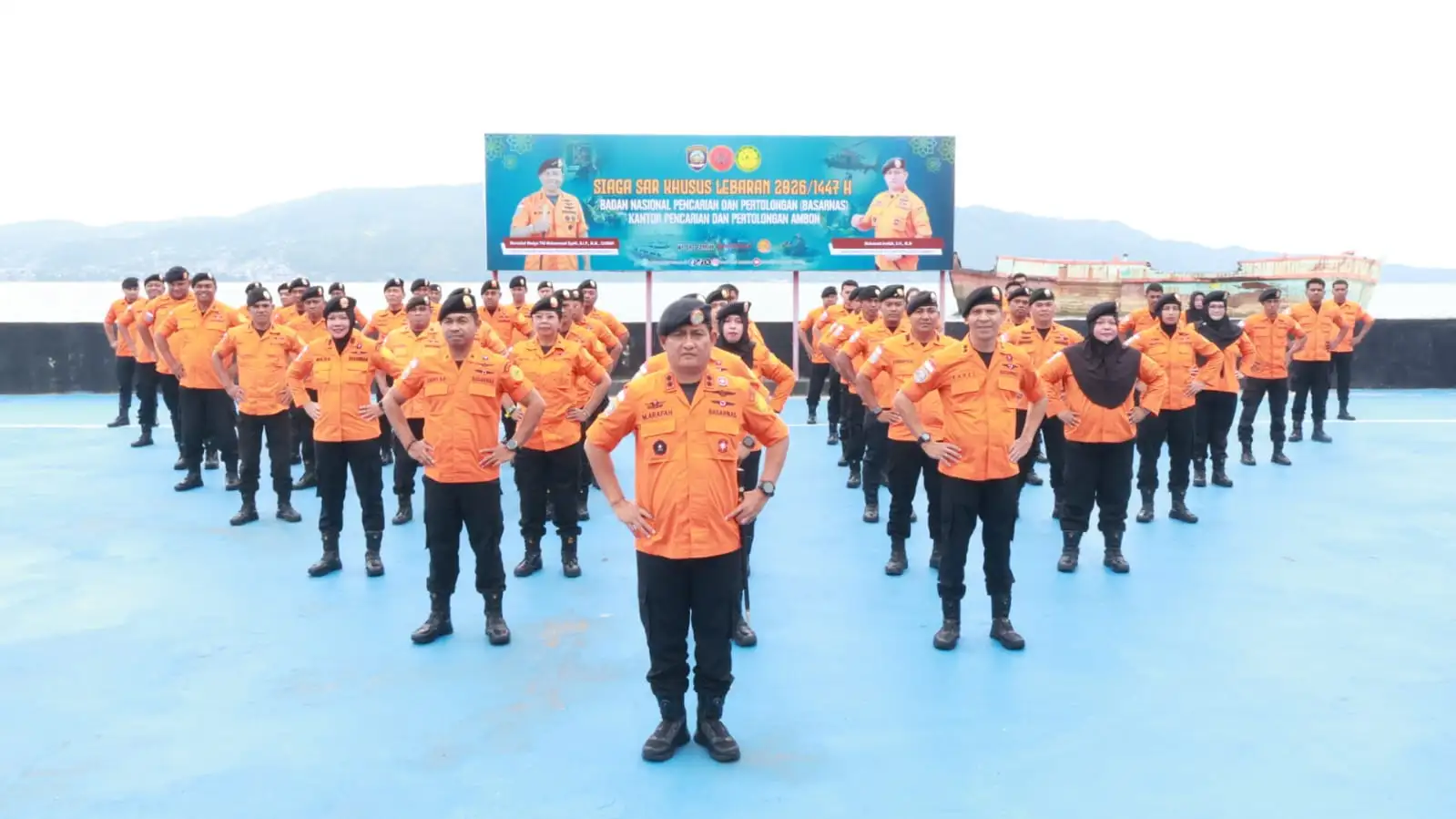 SIAGA SAR KHUSUS LEBARAN, BASARNAS AMBON SIAGAKAN ALUT DAN PERSONIL