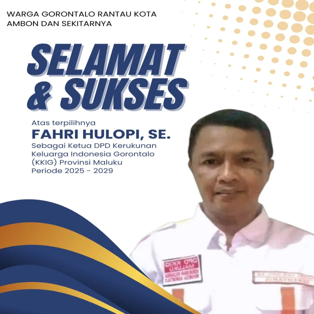 Terpilih Pimpin DPD KKIG, Fahri Hulopi, SE Harap Kepengurusan KKIG Maluku Hadirkan Berbagai Program Yang Berpihak Bagi Warga Gorontalo