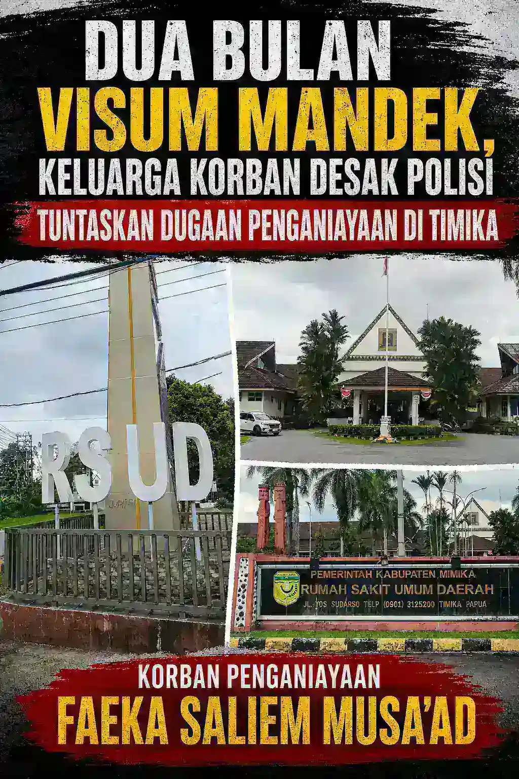 Dua Bulan Visum Mandek, Keluarga Korban Desak Polisi Tuntaskan Dugaan Penganiayaan di Timika
