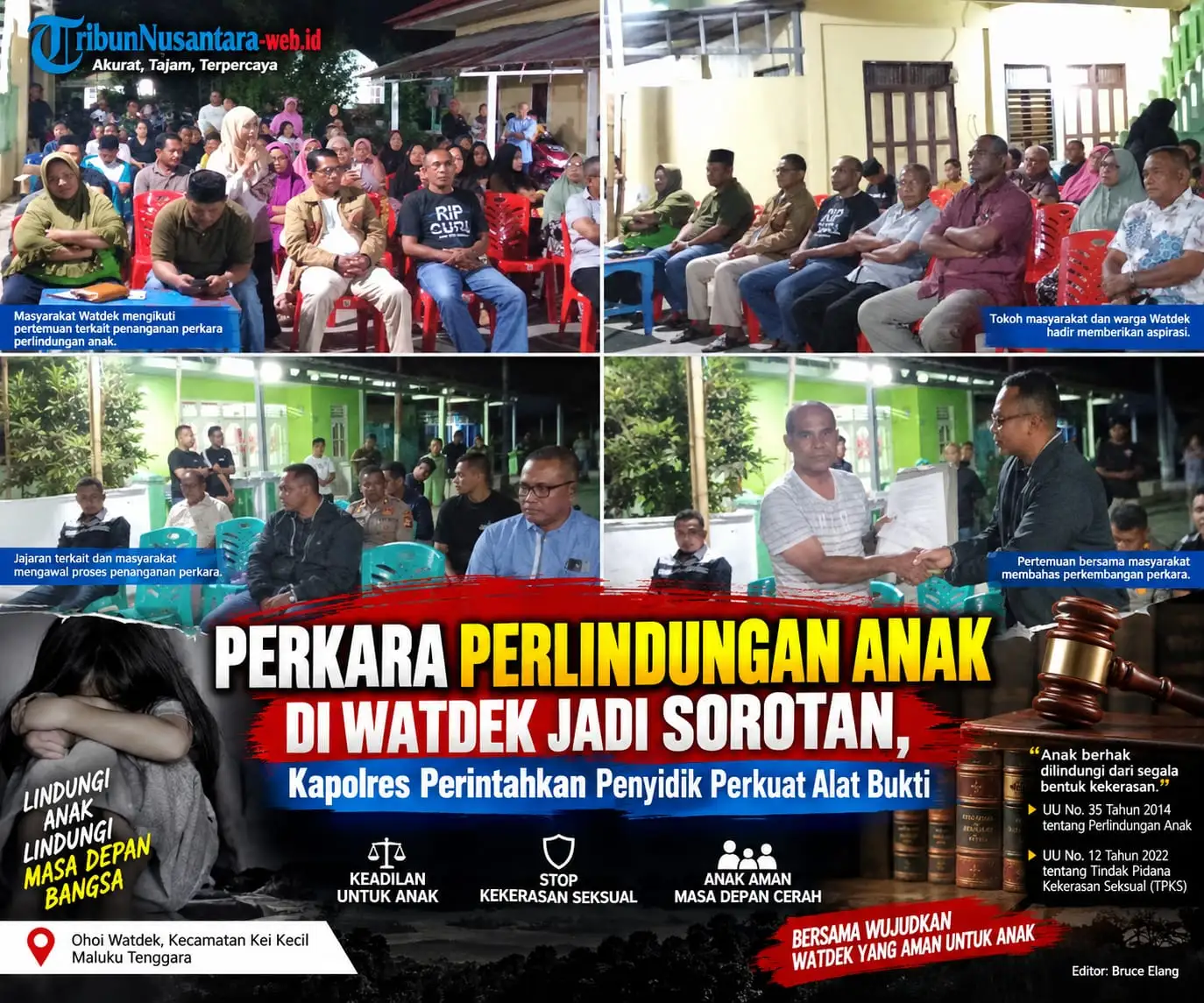 Perkara Perlindungan Anak di Watdek Jadi Sorotan, Kapolres Perintahkan Penyidik Perkuat Alat Bukti
