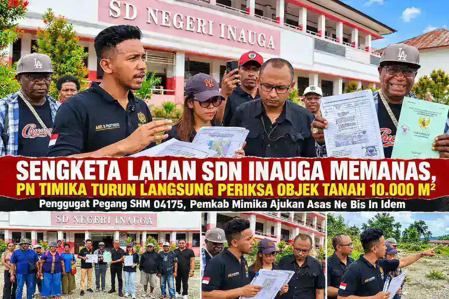 Sengketa Lahan Sdn Inauga Memanas, PN Timika Turun Langsung Periksa Objek Tanah 10.000 M²