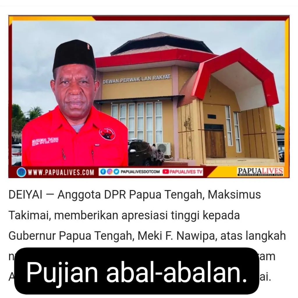 Skandal Perselingkuhan Anggota DPR Papua Tengah: Pengkhianatan Terhadap Rakyat di Tengah Krisis Kemanusiaan