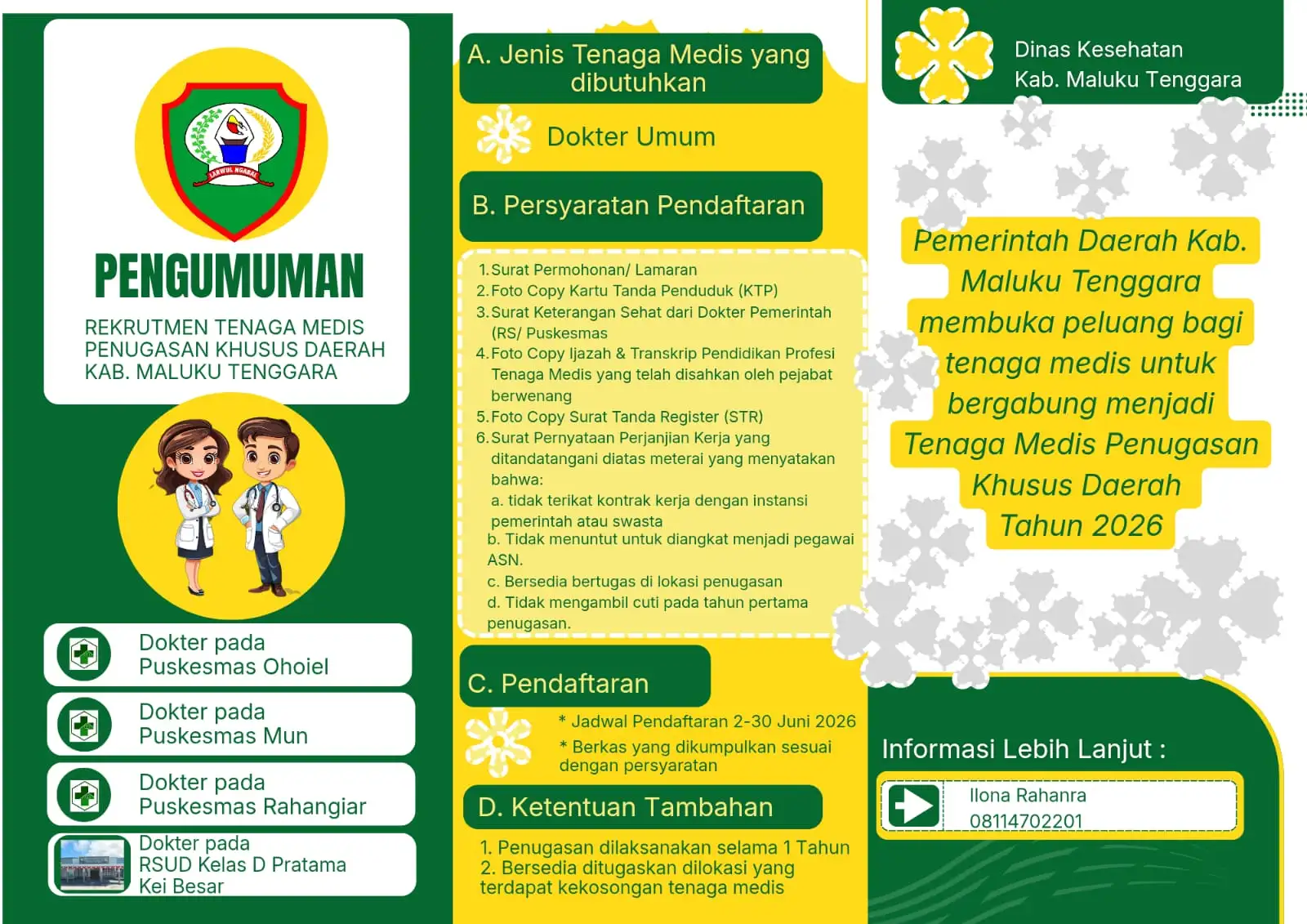 Krisis Dokter di Wilayah Kepulauan, Pemkab Malra Buka Rekrutmen Khusus untuk Isi Kekosongan Layanan Kesehatan