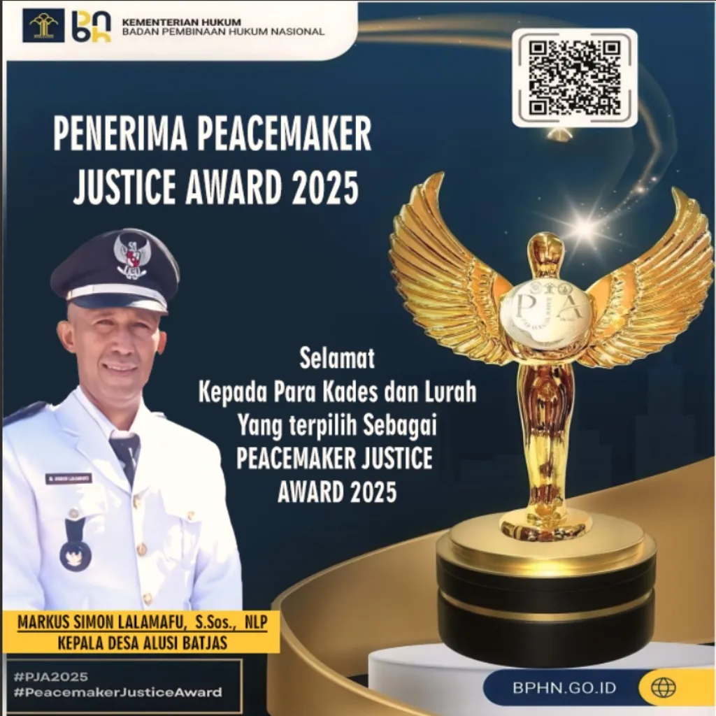 Dari Alusi Batjas ke Pentas Nasional: Kepala Desa Tanimbar Lolos Peacemaker Justice Award 2025
