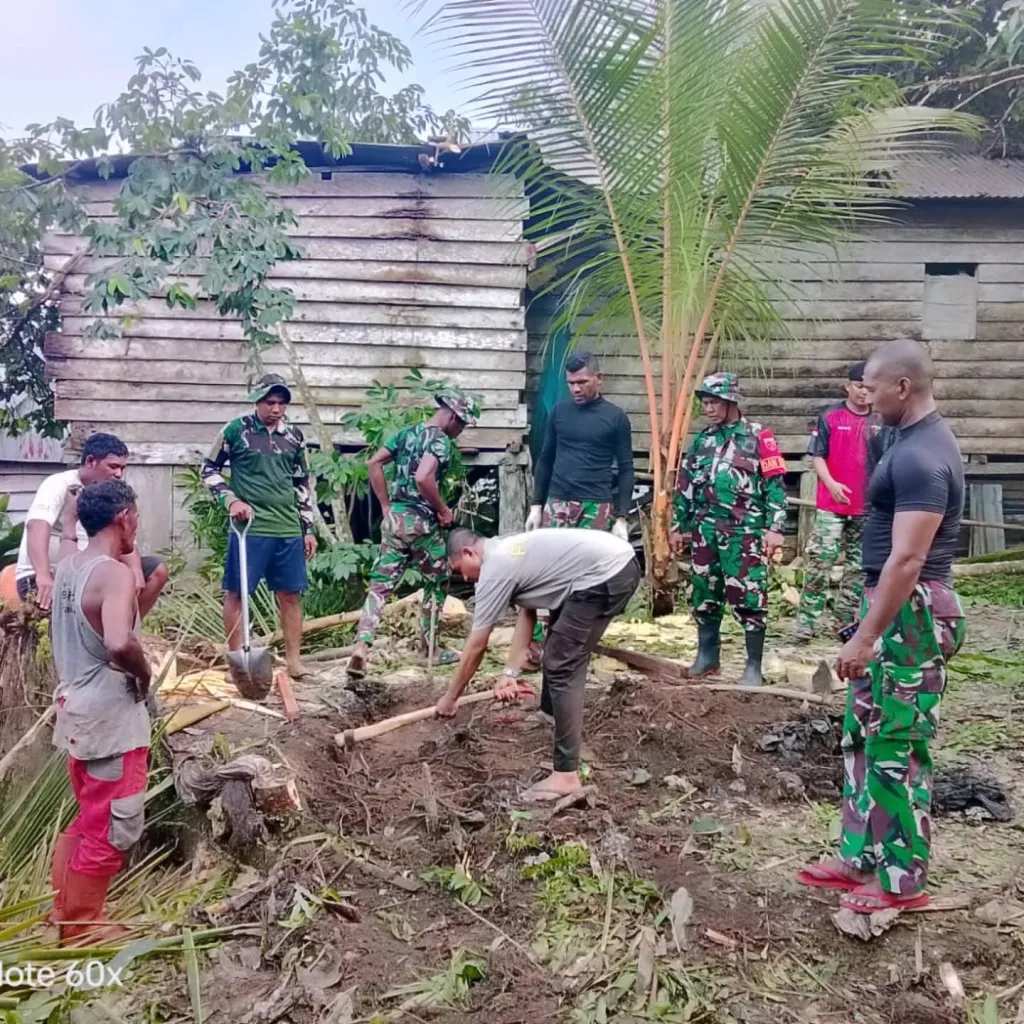 Material Terus Mengalir, TMMD Ke-127 Kodim Tual Pacu Pembangunan Rumah Layak di Pulau-Pulau Aru