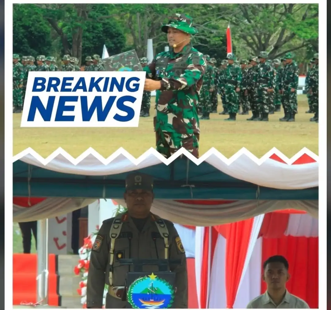 DANDIM 1511/PULAU MOA LAPORKAN KESIAPAN BAKTI TNI AD UNTUK RAKYAT KEPADA WAGUB MALUKU DI LAPANGAN KALWEDO TIAKUR