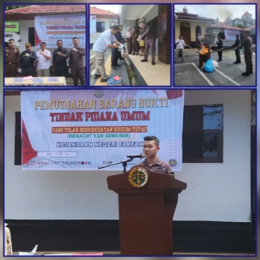 Kejari Fakfak Musnahkan Barang Bukti 20 Perkara Pidana, Dari Miras hingga Kasus Perlindungan Anak