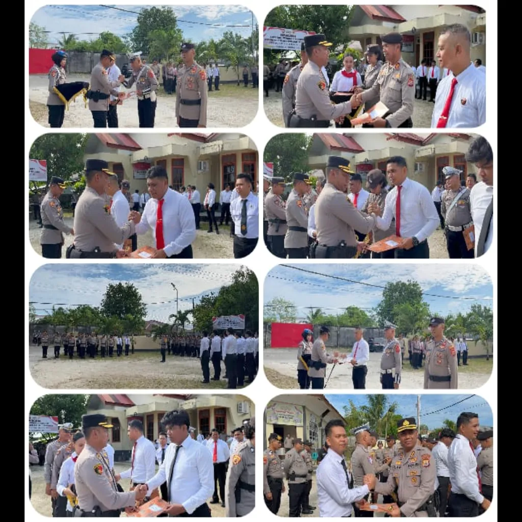 Kapolres Maluku Tenggara Pimpin Upacara Pemberian Penghargaan kepada 21 Personel Berprestasi