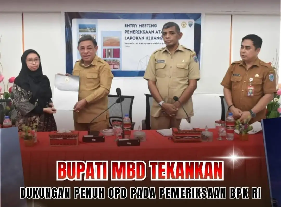 BUPATI (MBD) BENYAMIN THOMAS NOACH TEKANKAN DUKUNGAN PENUH OPD PADA PEMERIKSAAN BPK RI