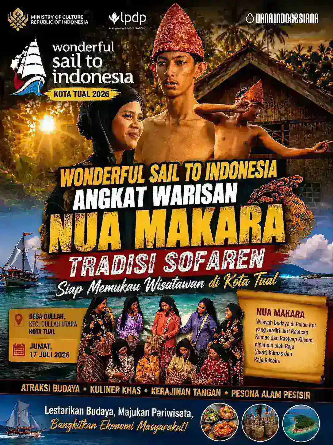 Wonderful Sail to Indonesia Angkat Warisan Nua Makara, Tradisi Sofaren Siap Memukau Wisatawan di Kota Tual