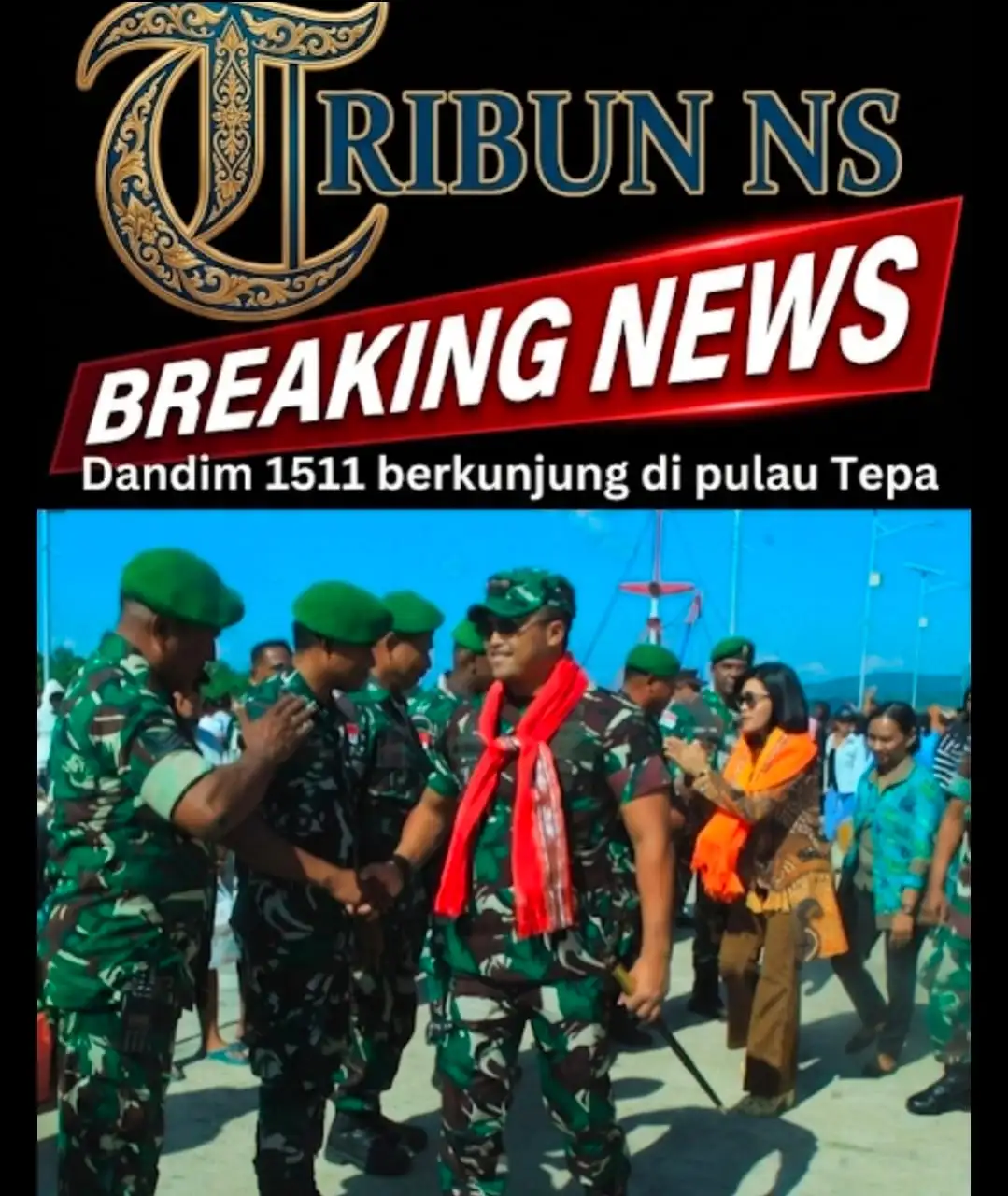DANDIM 1511/PULAU MOA TINJAU LANGSUNG PENGEMBANGAN KOPERASI KELURAHAN MERAH PUTIH DI PULAU TEPA, PERKUAT EKONOMI MASYARAKAT PESISIR
