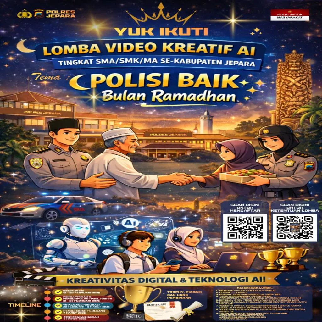 Polres Jepara Bersama Pemkab dan Dinas Pendidikan Gelar Lomba Video Kreatif AI Tingkat SMA Sederajat