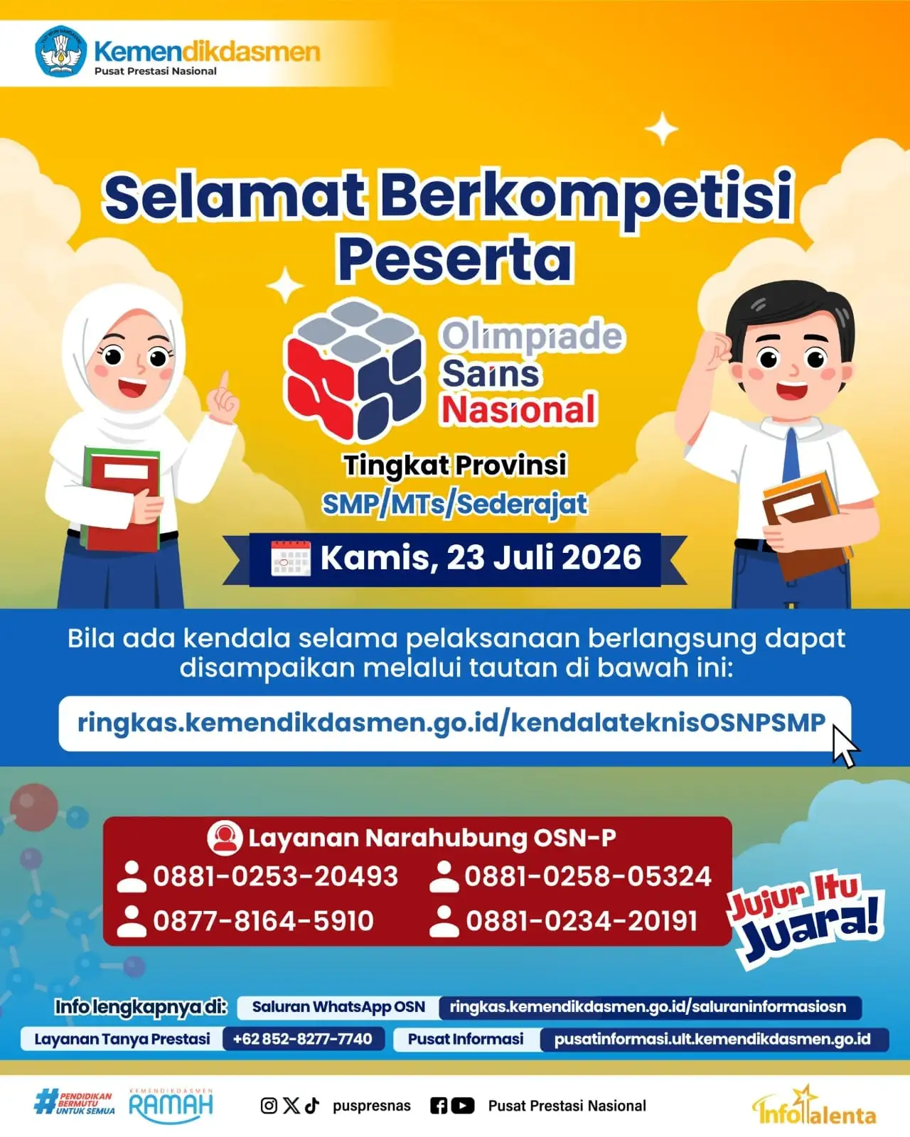 OSN Tingkat Provinsi Papua Tengah Digelar Hari Ini, Saatnya Putra-Putri Terbaik Bertarung dengan Ilmu, Bukan Sekadar Nilai