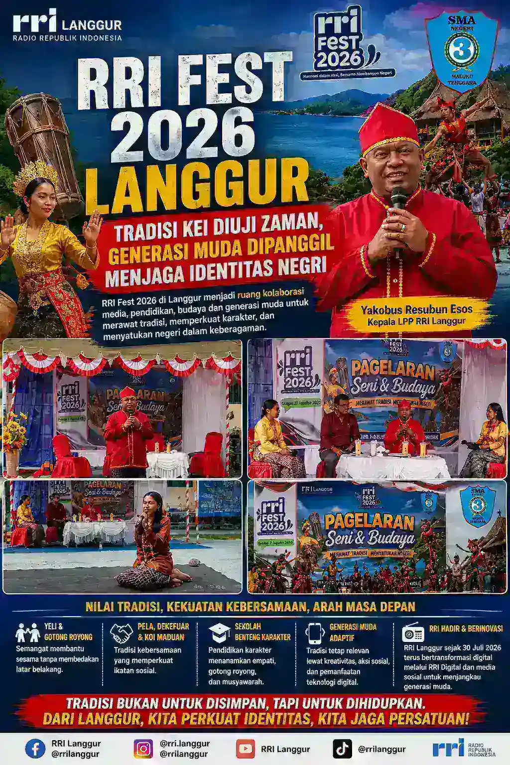 RRI Fest 2026 di Langgur: Tradisi Kei Diuji Zaman, Generasi Muda Dipanggil Menjaga Identitas Negeri