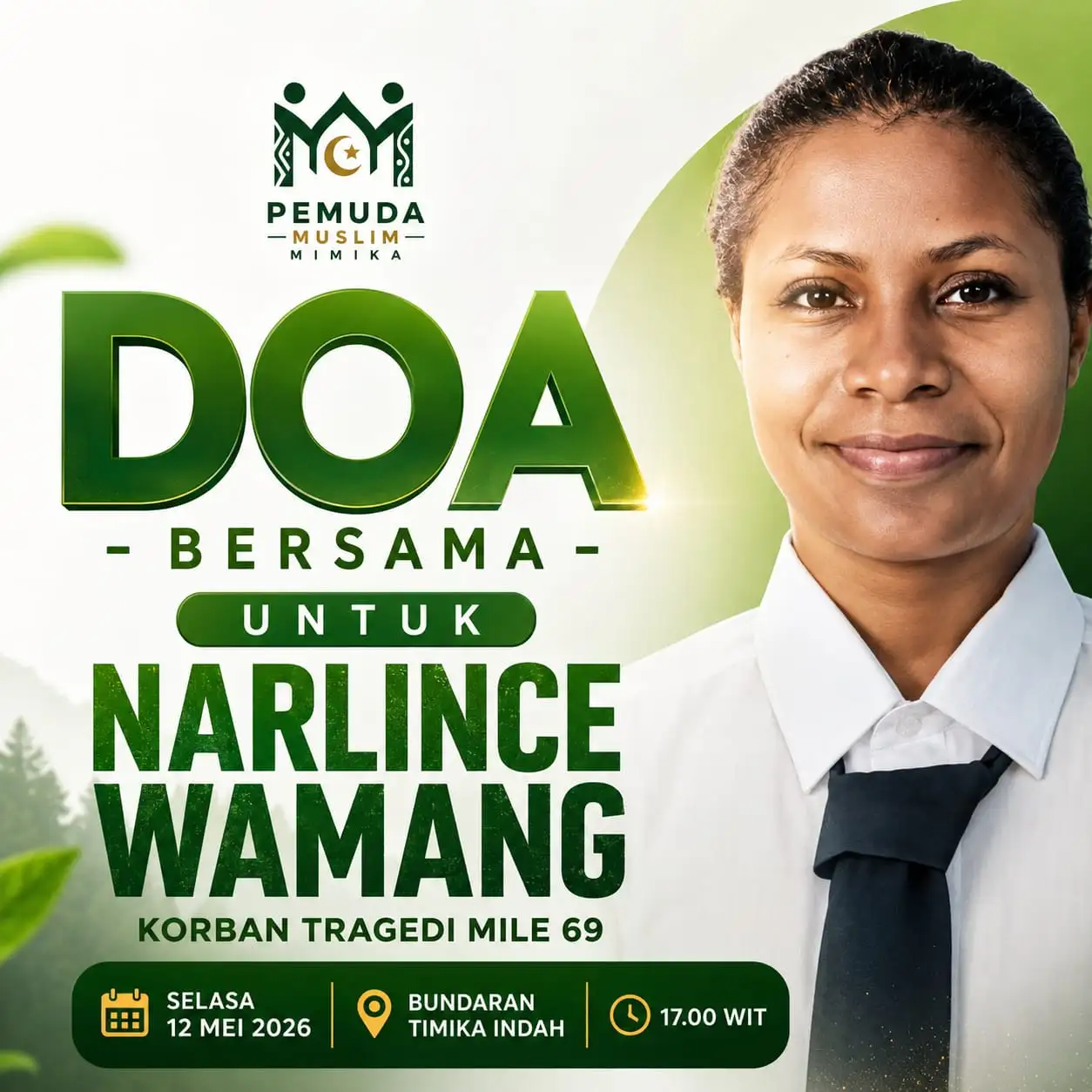 TEMBAGAPURA BUKAN MEDAN PERANG!” Pemuda Mimika Nyalakan Alarm Kemanusiaan untuk Narlince Wamang