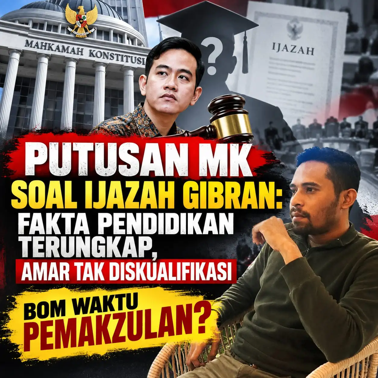PUTUSAN MK SOAL IJAZAH GIBRAN: FAKTA PENDIDIKAN TERUNGKAP, AMAR TAK DISKUALIFIKASI — BOM WAKTU PEMAKZULAN?
