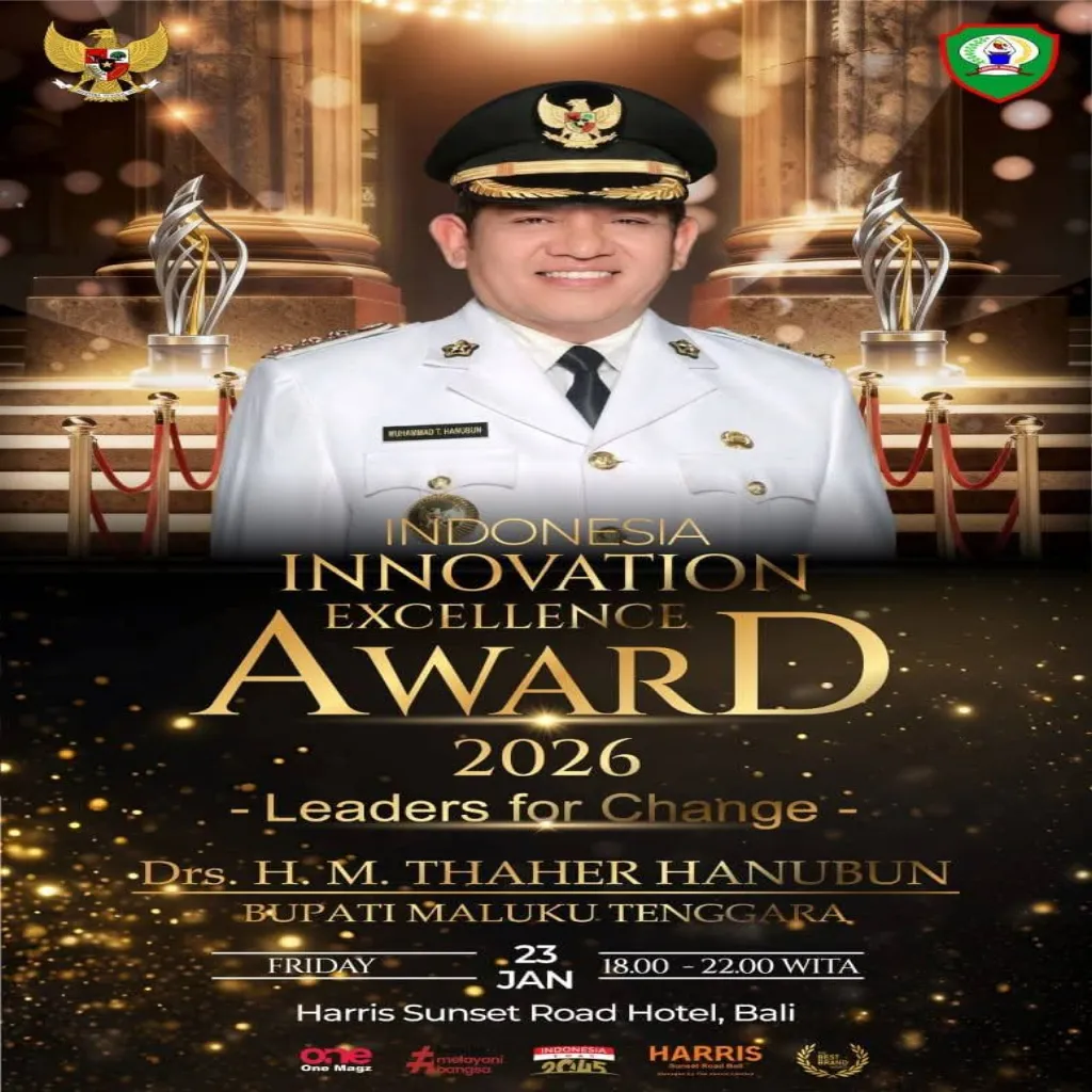 Bupati Maluku Tenggara Raih Penghargaan Nasional “Indonesia Innovation Excellence Award 2026”