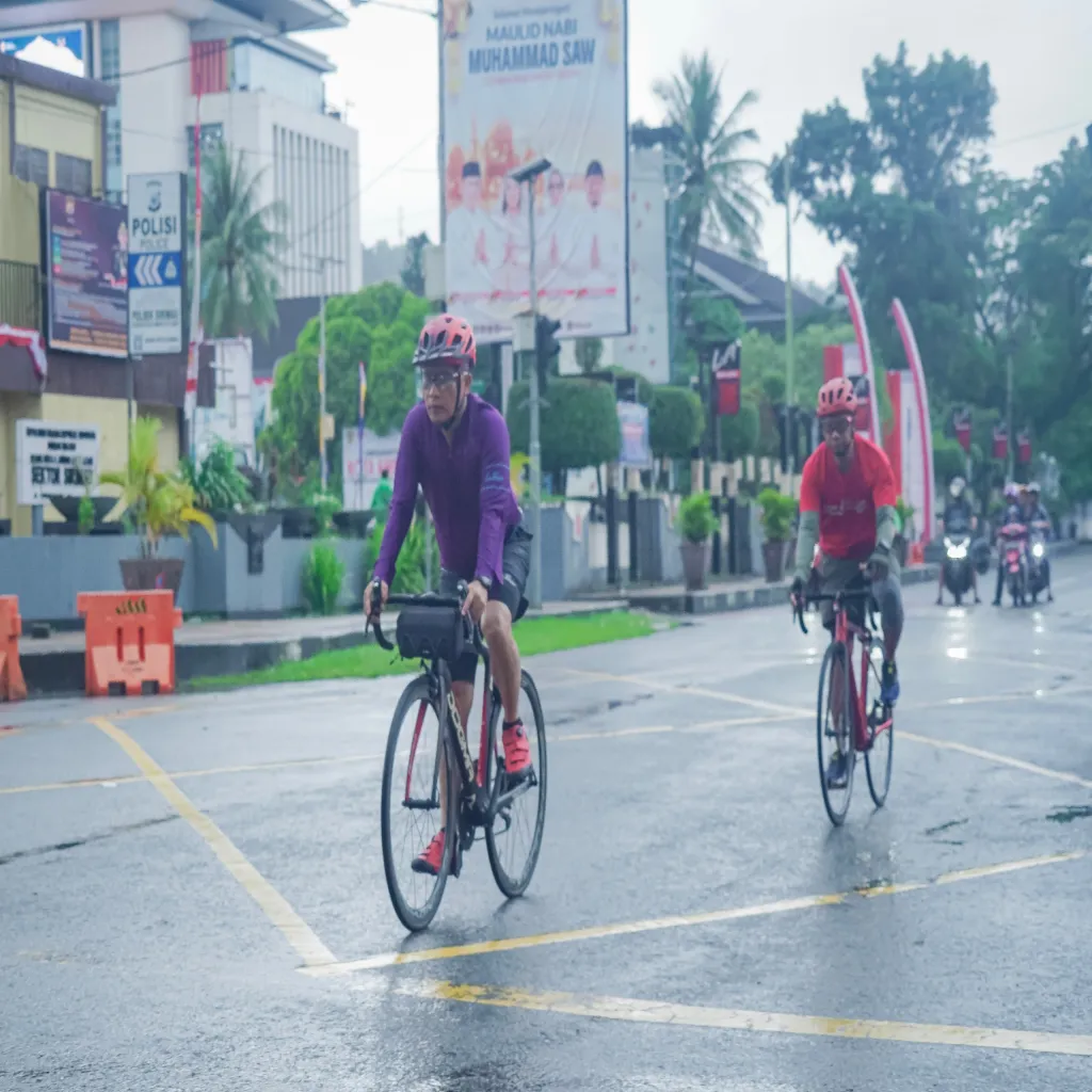 Danrem 151/Binaiya Tinjau Rute Fun Bike Sambil Bersepeda, Sambut HUT Ke-80 TNI