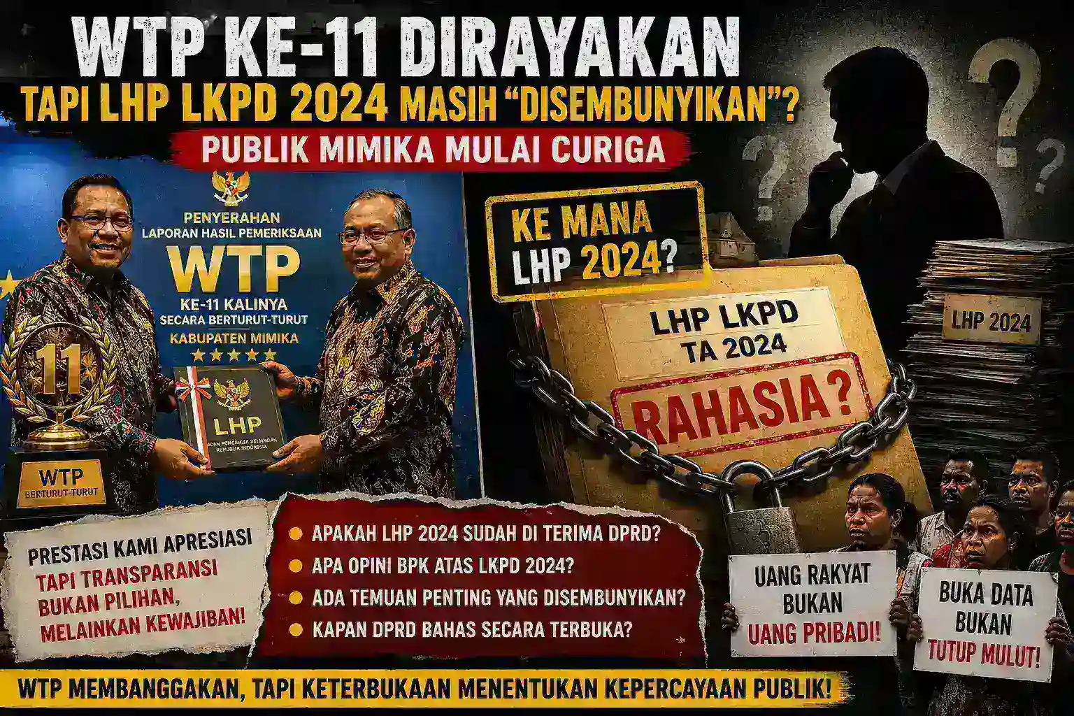 WTP ke-11 Dirayakan, Tapi LHP LKPD 2024 Masih 
