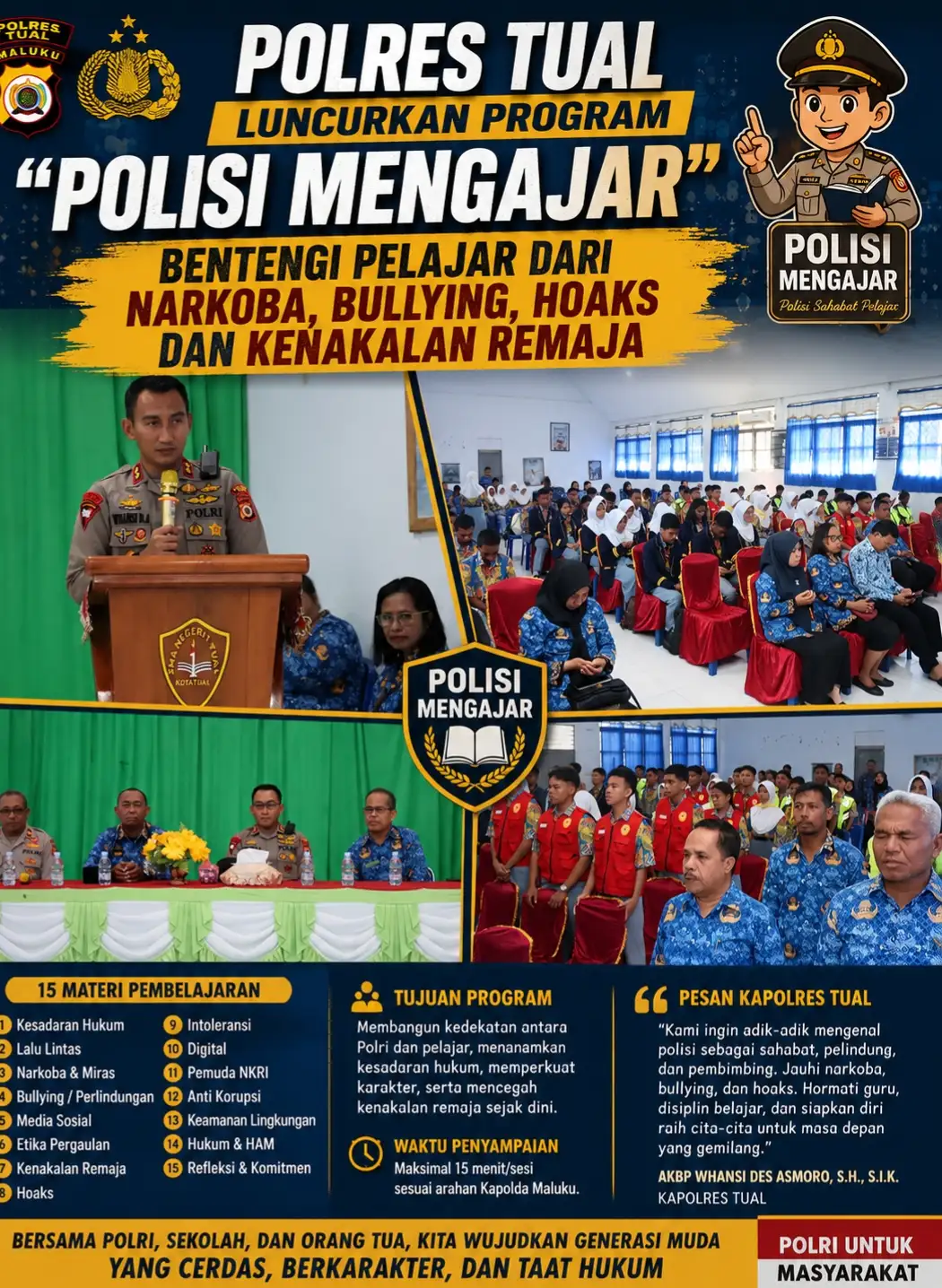 KAPOLRES TUAL RESMIKAN KEGIATAN 