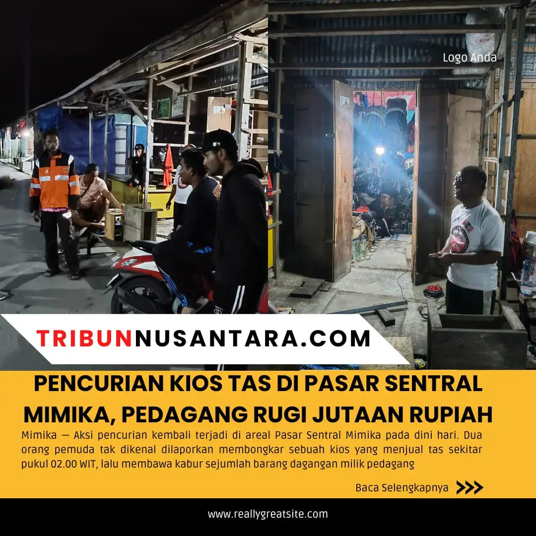 Pencurian Kios Kembali Terjadi di Pasar Sentral Mimika, Keamanan Dipertanyakan