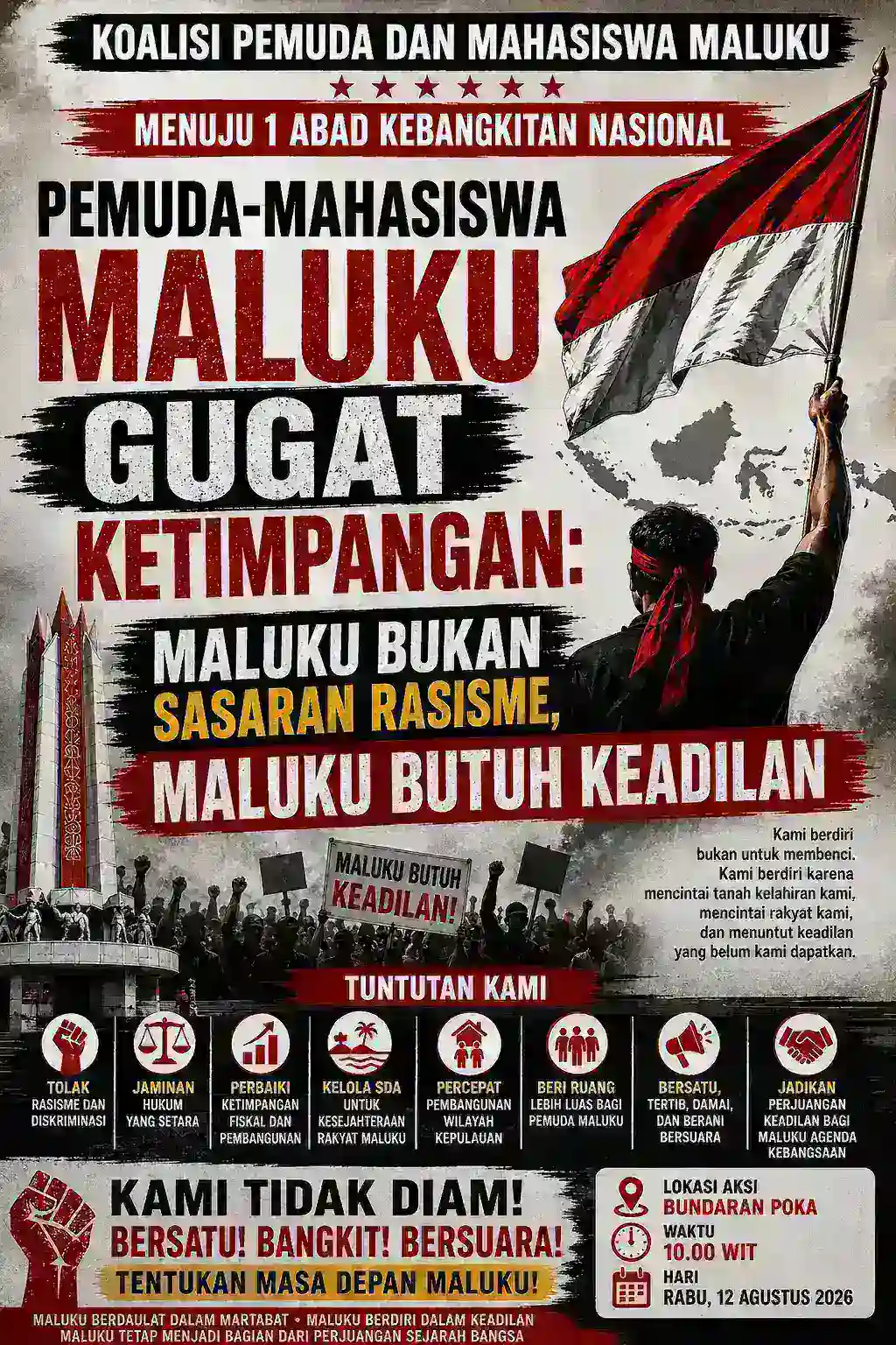 Pemuda-Mahasiswa Maluku Gugat Ketimpangan: Maluku Bukan Sasaran Rasisme, Maluku Butuh Keadilan