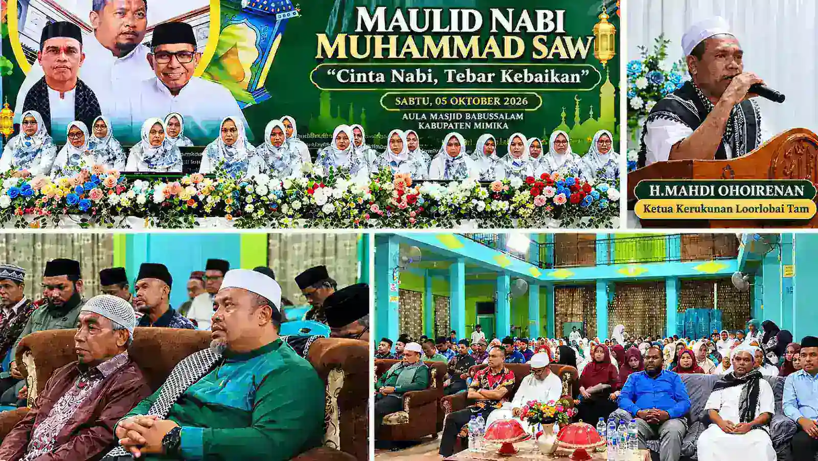 MAULID NABI MUHAMMAD SAW, KERUKUNAN LOORLOBAI TAM MIMIKA AJAK WARGA “CINTA NABI, TEBAR KEBAIKAN”