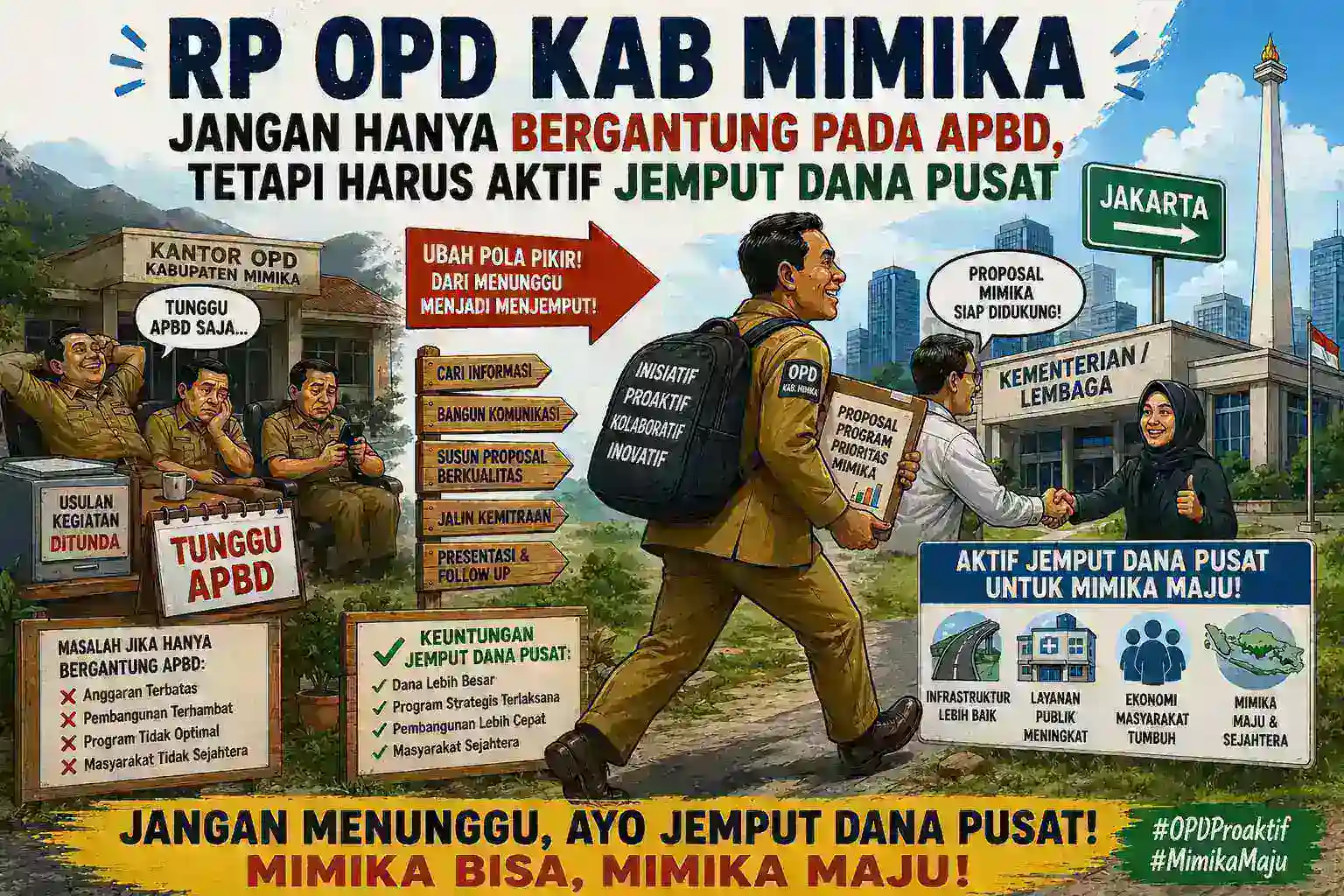 RP: OPD Mimika Jangan Hanya Bergantung pada APBD, Harus Aktif Jemput Dana Pusat