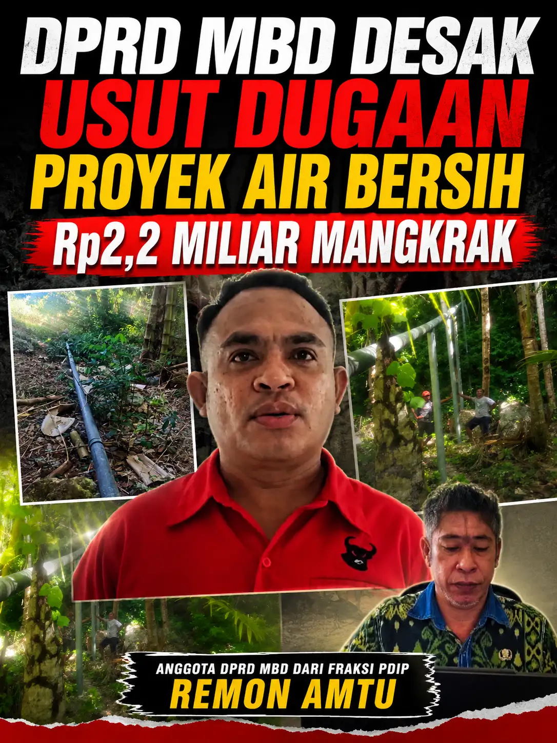 DPRD MBD Desak Aparat Usut Dugaan Proyek Air Bersih Rp2,2 Miliar Mangkrak