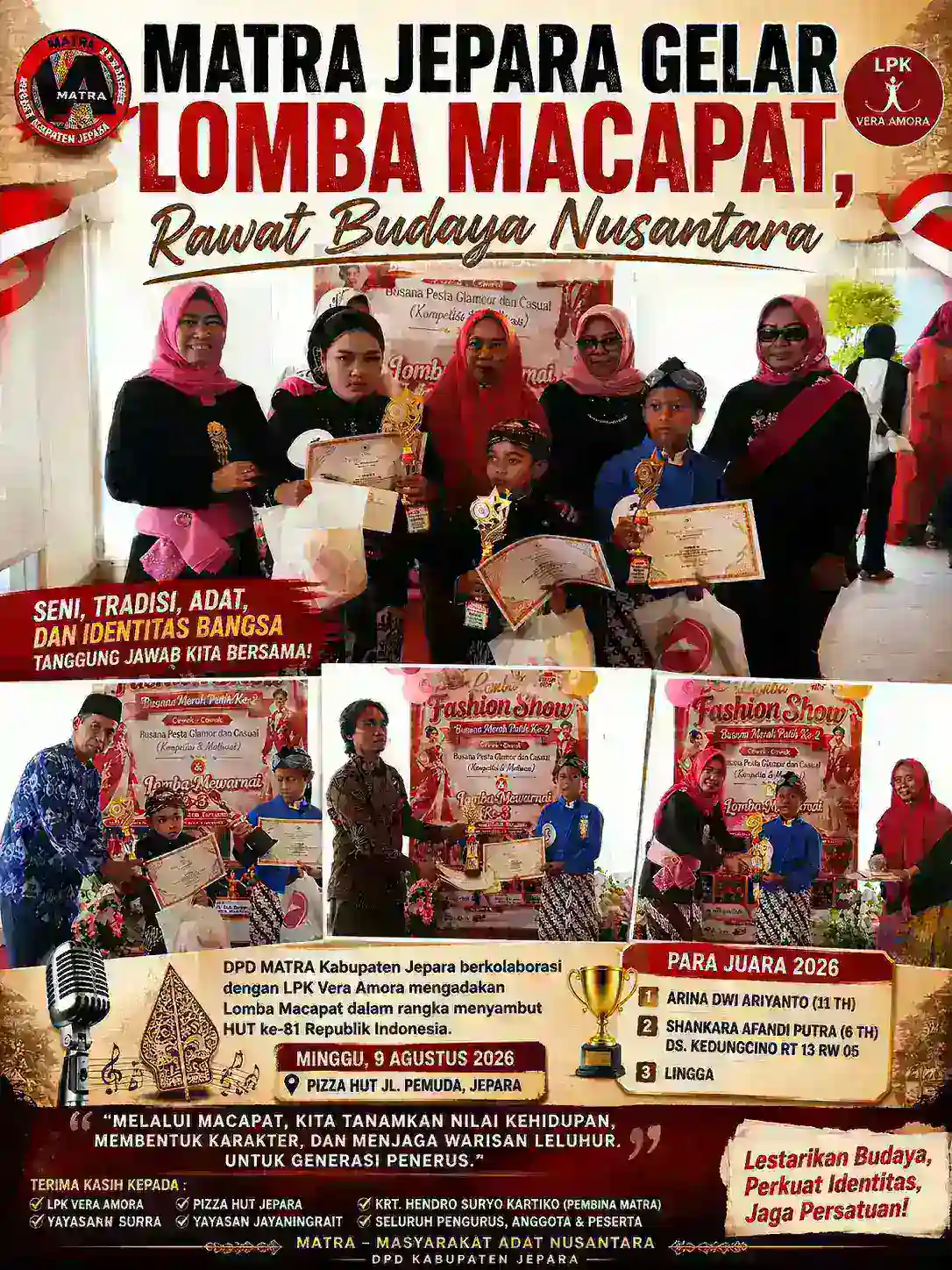MATRA Jepara Gelar Lomba Macapat, Rawat Budaya Nusantara