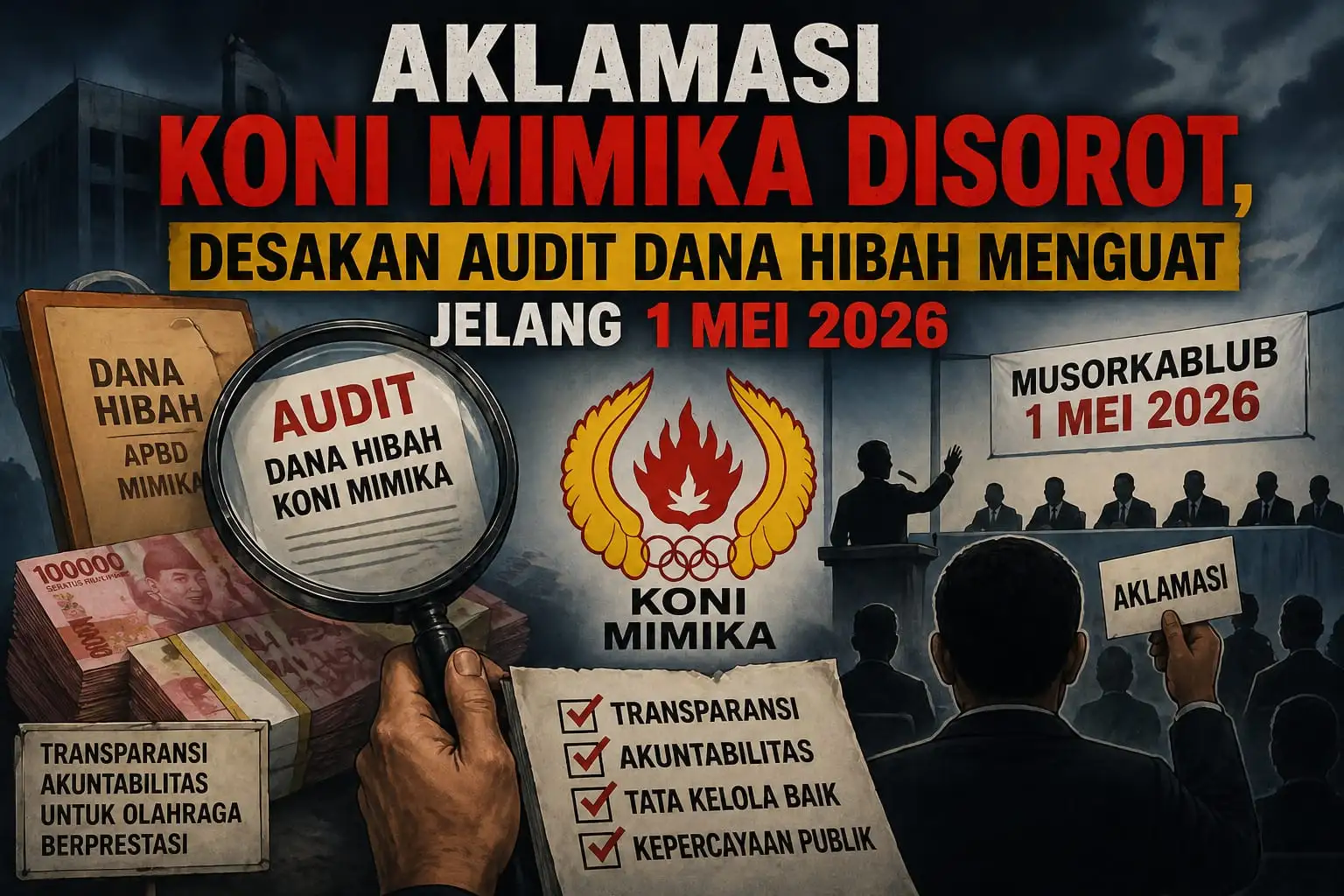 Drama Aklamasi” Menguat di KONI Mimika, Publik Curiga Proses Sudah Diarahkan Sejak Awal