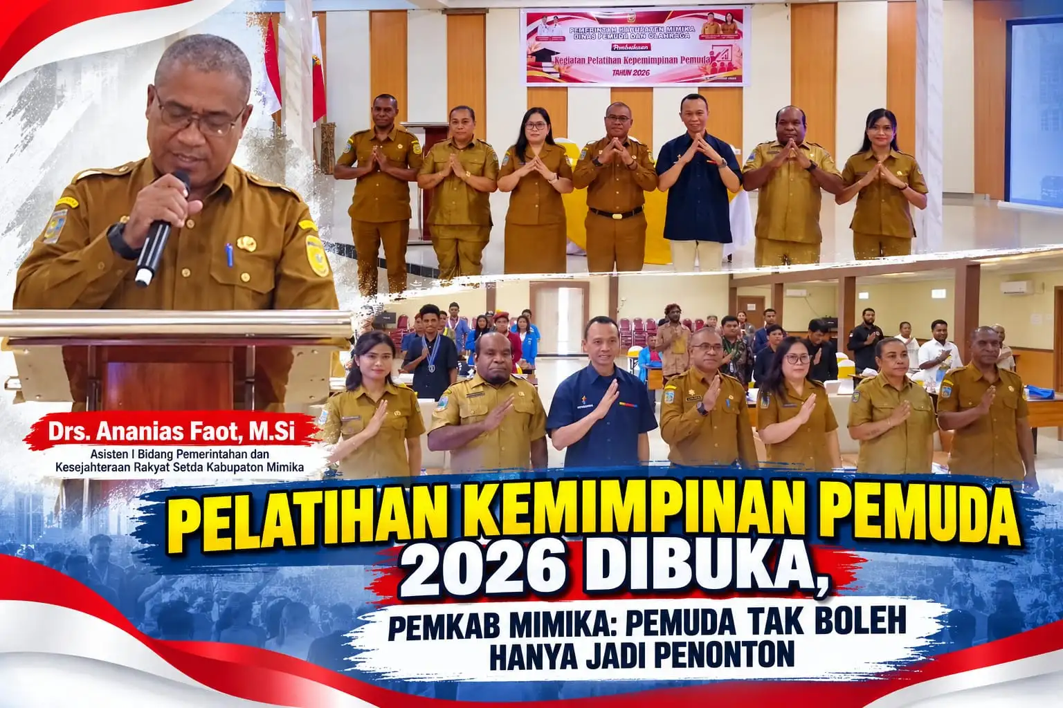 PELATIHAN KEPEMIMPINAN PEMUDA 2026 DIBUKA, PEMKAB MIMIKA: PEMUDA TAK BOLEH HANYA JADI PENONTON PEMBANGUNAN