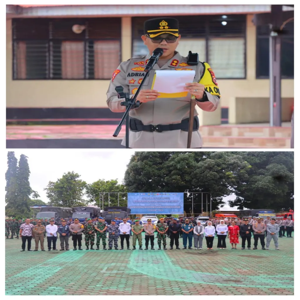 Kapolres Tual Pimpin Apel Gelar Pasukan Operasi Lilin Salawaku 2025 Jelang Natal dan Tahun Baru.