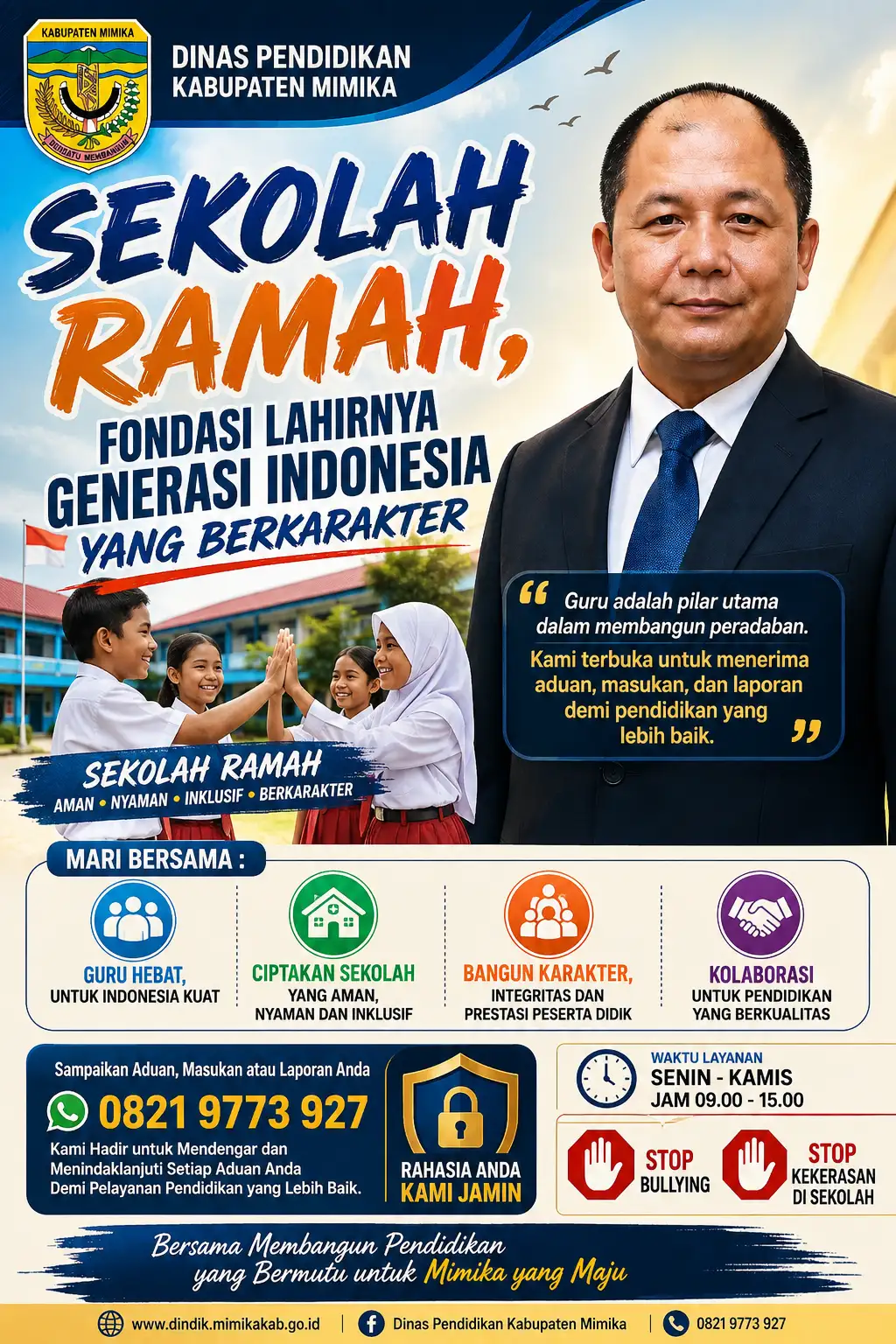 Sekolah Ramah, Fondasi Lahirnya Generasi Indonesia yang Berkarakter