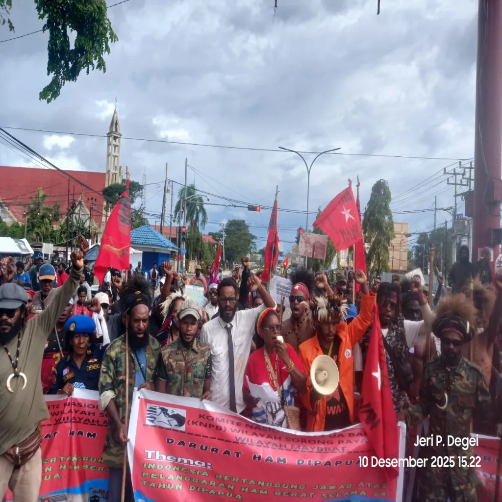 Aksi Hari HAM di Sorong, Front Rakyat Papua Soroti 64 Tahun Pelanggaran Hak Asasi Manusia