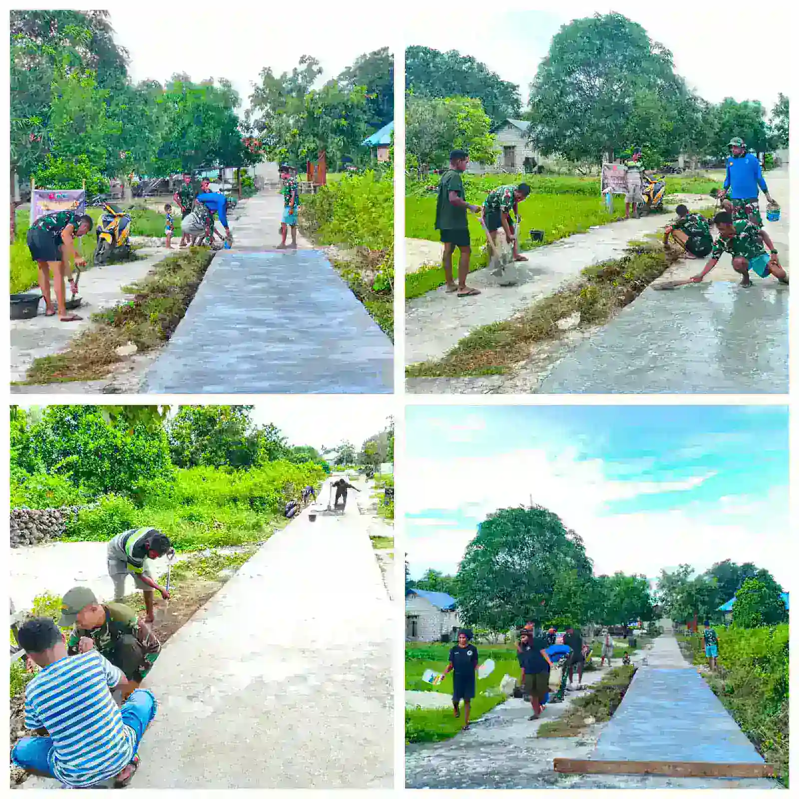 JALAN IMPAN WARGA AKHIRNYA TERWUJUD! TMMD KE-128 KODIM 1511/PULAU MOA TUNTASKAN 100 PERSEN JALAN RABAT DI DESA MOAIN