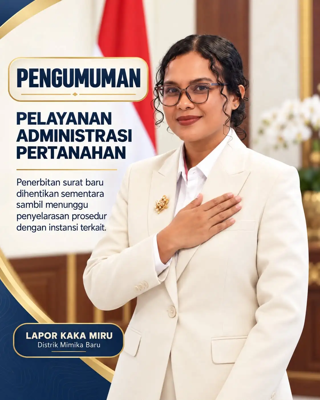 PENERBITAN SURAT PENGUASAAN TANAH DI MIMIKA BARU DIHENTIKAN SEMENTARA