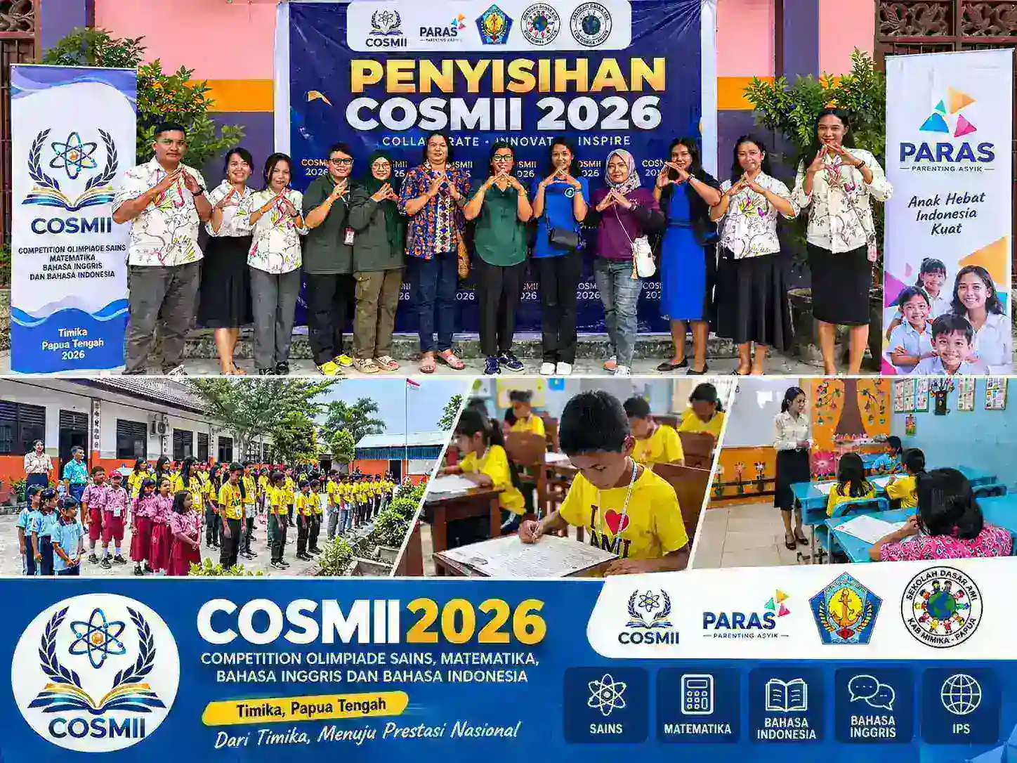 60 Pelajar Adu Kecerdasan di Timika, COSMII Jadi Panggung Talenta Muda Menuju Kompetisi Nasional
