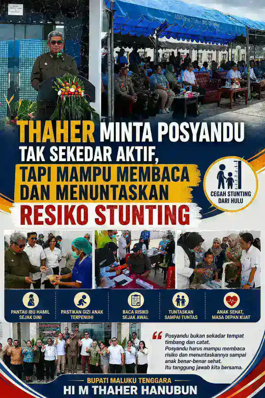 Thaher Minta Posyandu Tak Sekadar Aktif, Tapi Mampu Membaca dan Menuntaskan Risiko Stunting