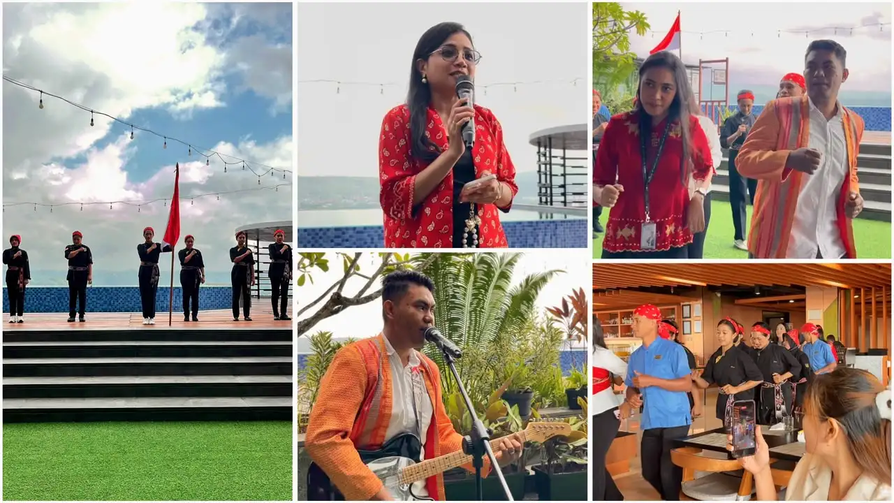 Hotel Santika Premiere Ambon Rayakan HUT ke-81 Maluku Lewat Harmoni Musik dan Tari Bersama Tamu