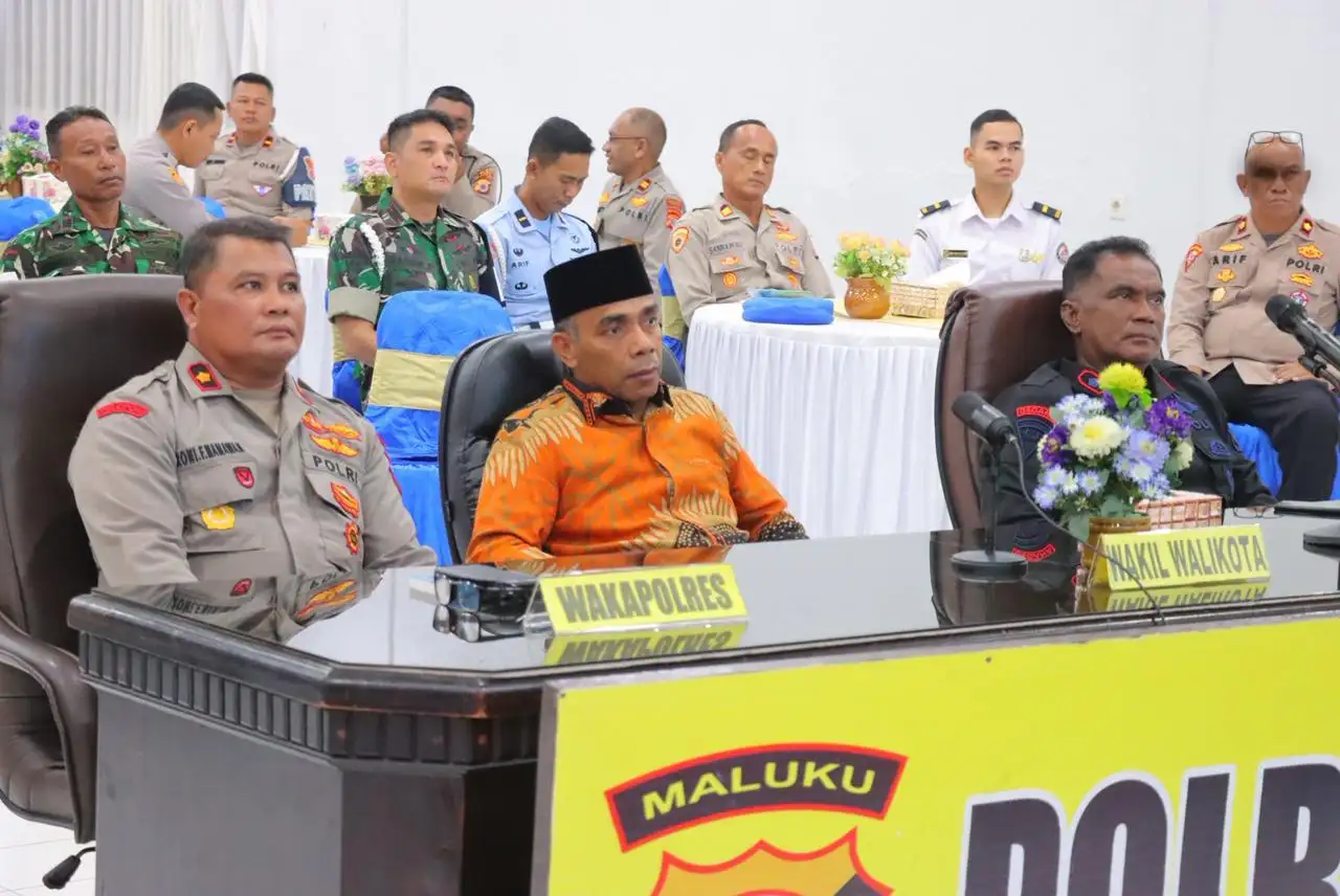 Polres Tual Gelar Rapat Lintas Sektoral Jelang Operasi Ketupat Salawaku 2026, Antisipasi Mudik dan Hoaks Bencana