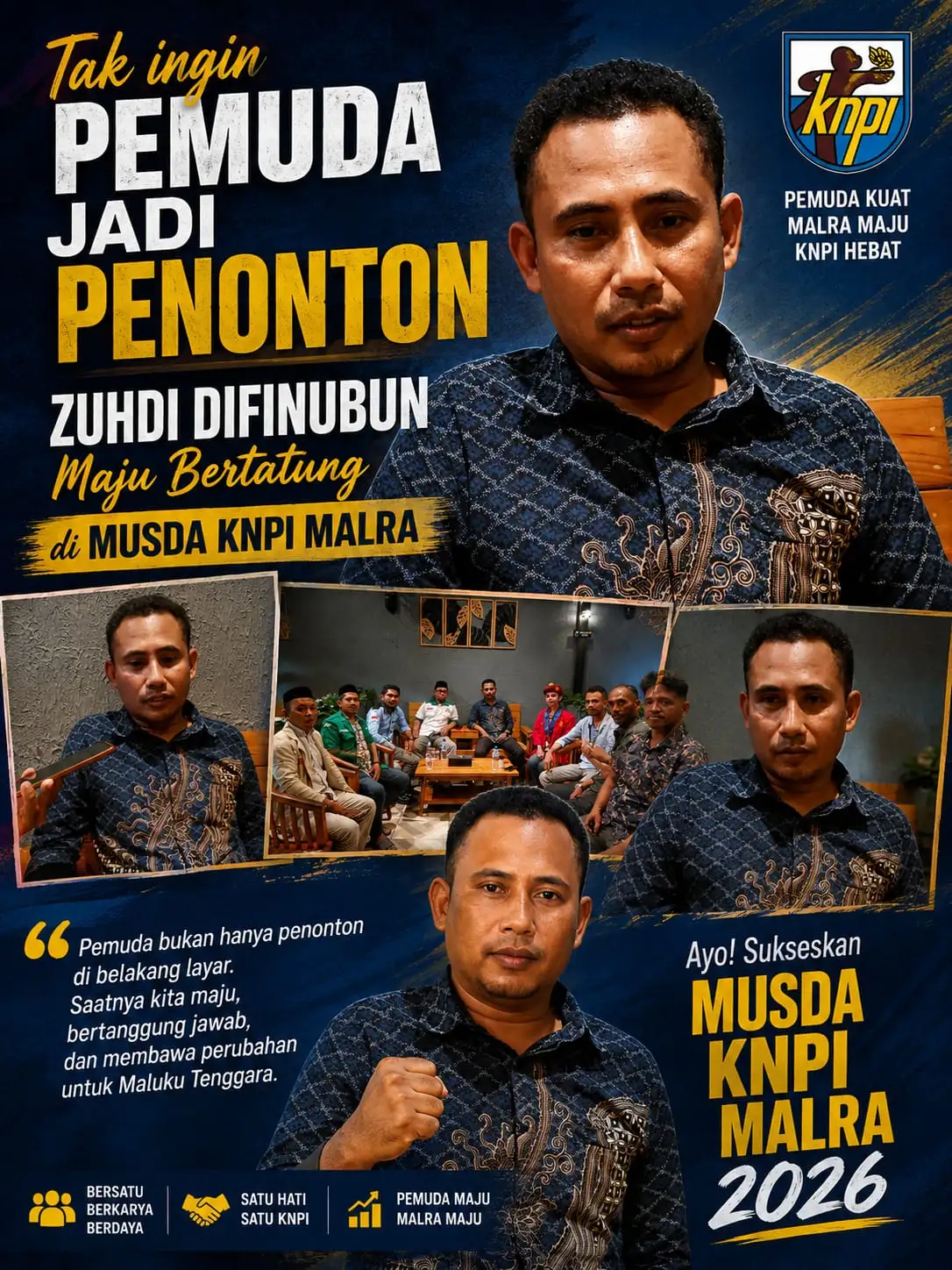 Tak Ingin Pemuda Jadi Penonton,Zuhdi Difinubun Maju Bertarung di Musda KNPI Malra