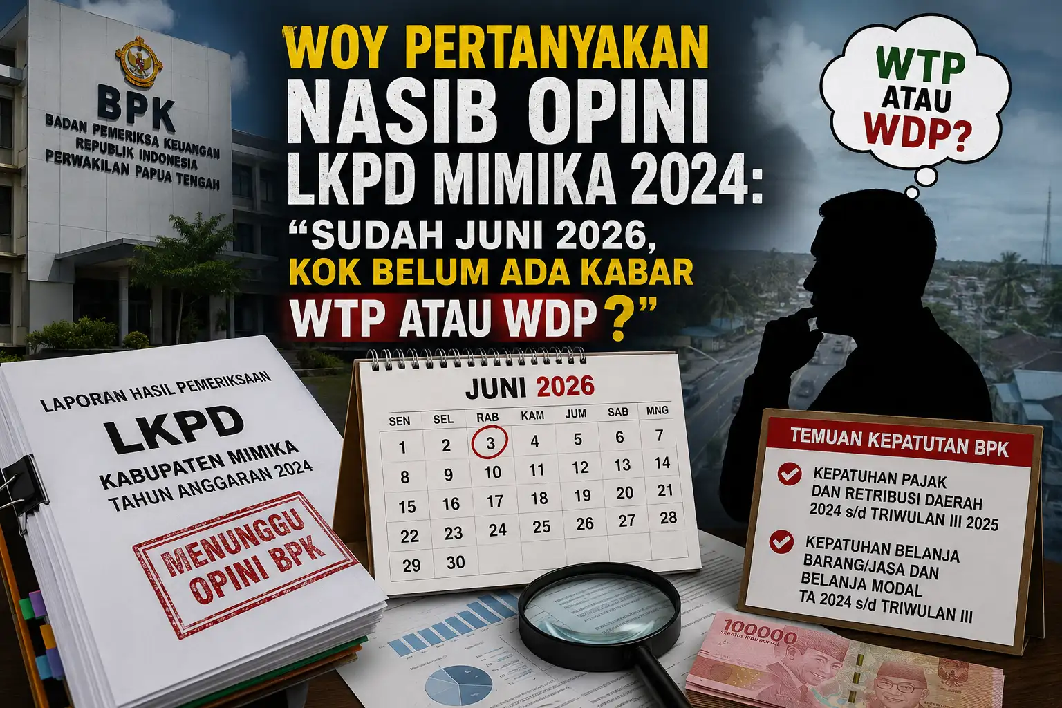 WOY Pertanyakan Nasib Opini LKPD Mimika 2024: 