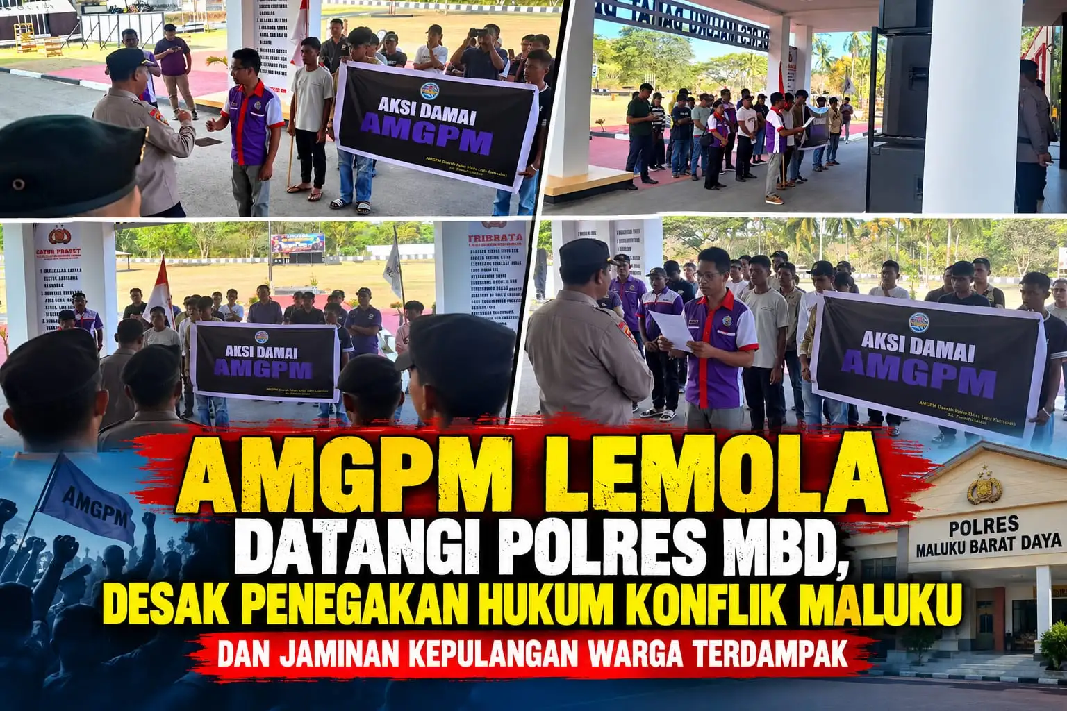 AMGPM Lemola Datangi Polres MBD, Desak Penegakan Hukum Konflik Maluku dan Jaminan Kepulangan Warga Terdampak