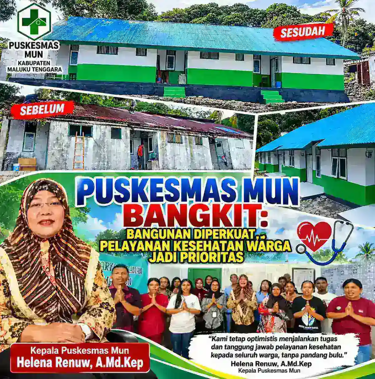 PUSKESMAS MUN BANGKIT: BANGUNAN DIPERKUAT, PELAYANAN KESEHATAN WARGA JADI PRIORITAS
