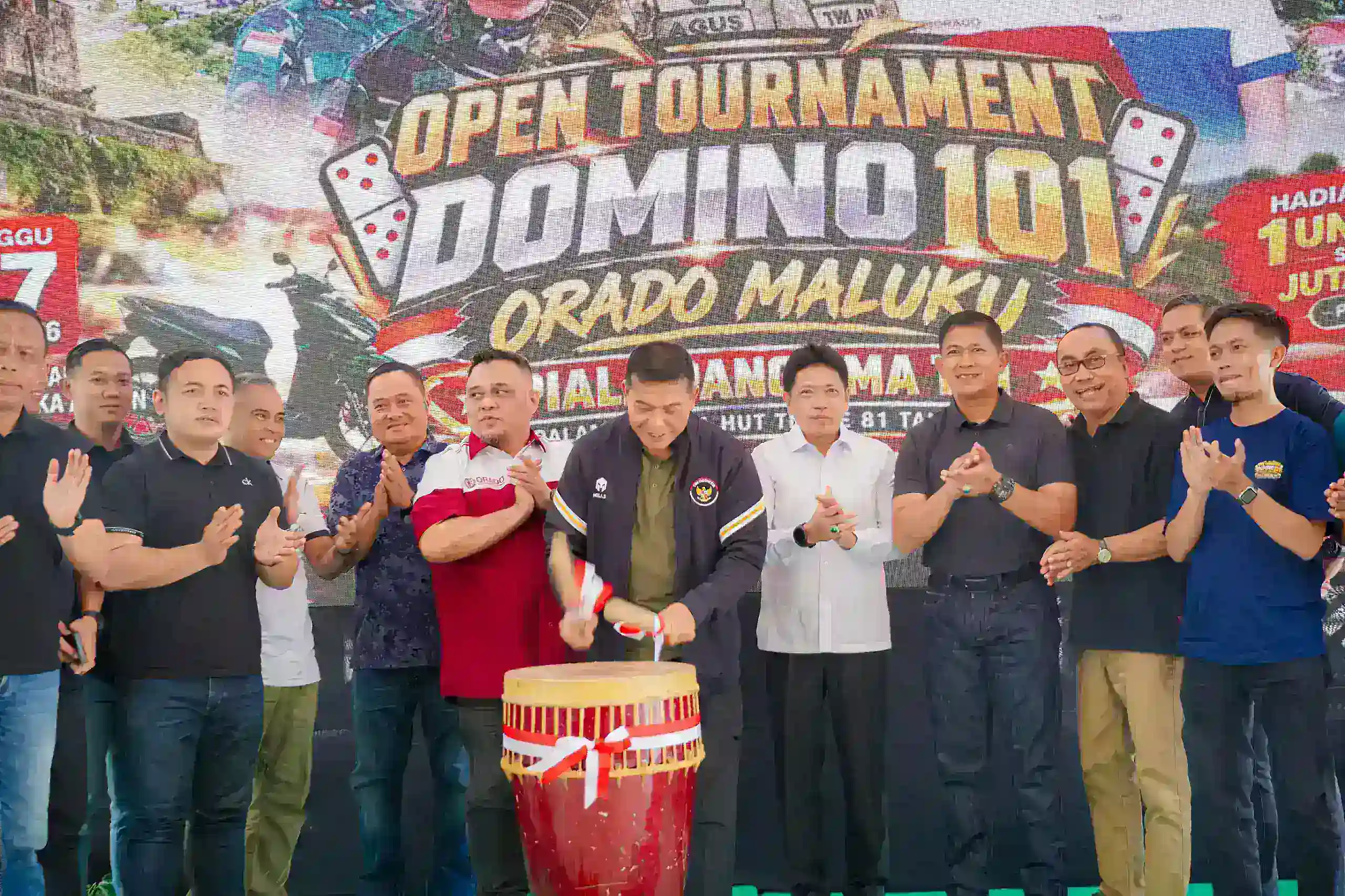 Tabuhan Tifa Menggema, Pangdam Pattimura Buka Turnamen Domino Piala Panglima TNI