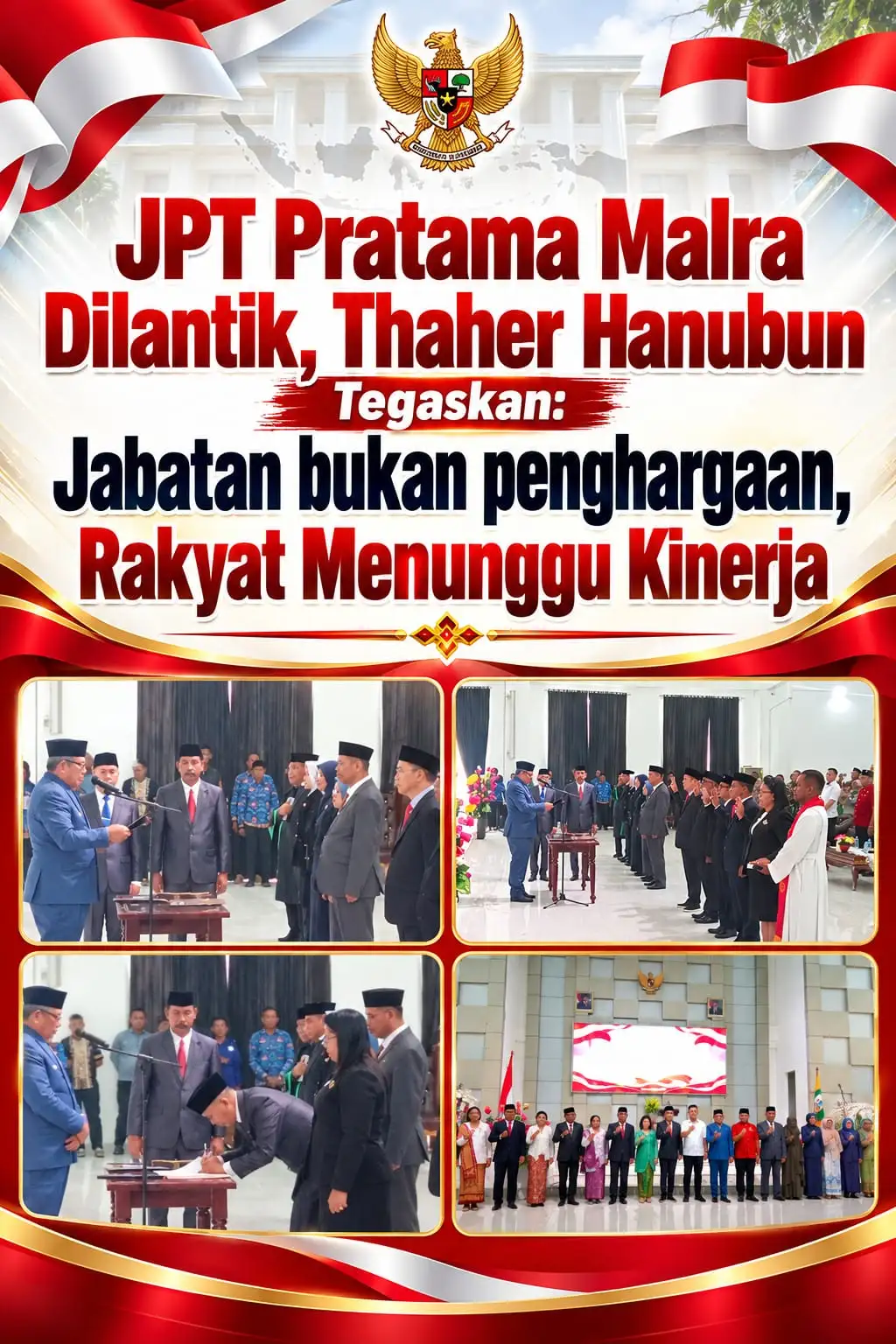 JPT Pratama Malra Dilantik, Thaher Hanubun Tegas: Jabatan Bukan Penghargaan, Rakyat Menunggu Kinerja